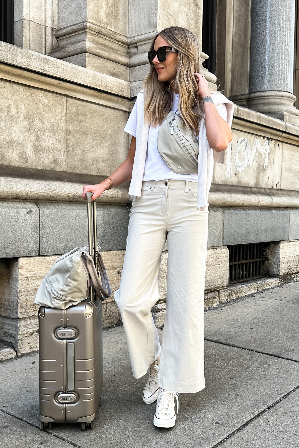 An Elevated Athleisure Outfit for Travel - Fashion Jackson