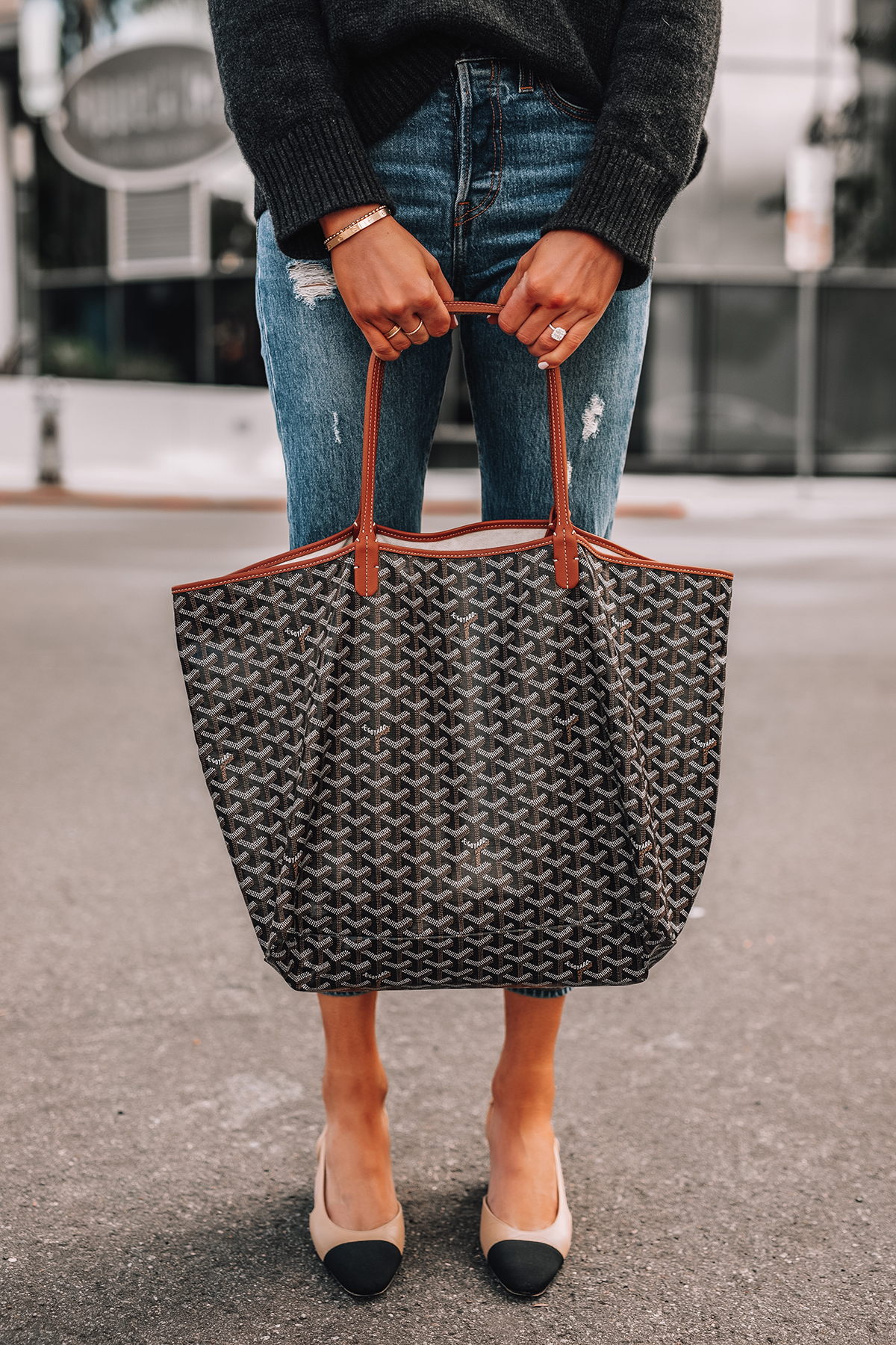 goyard beach bag