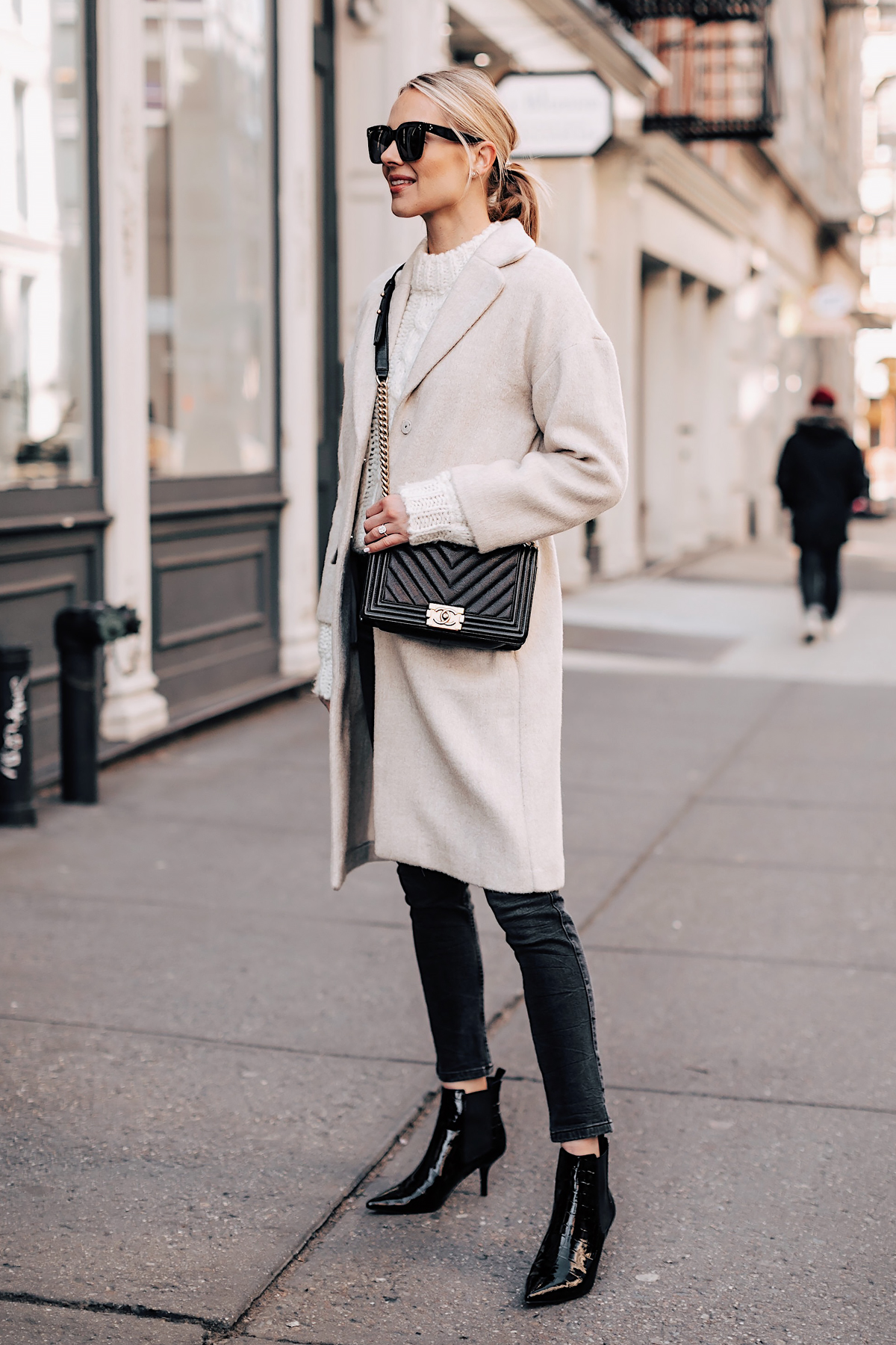 winter white ankle booties