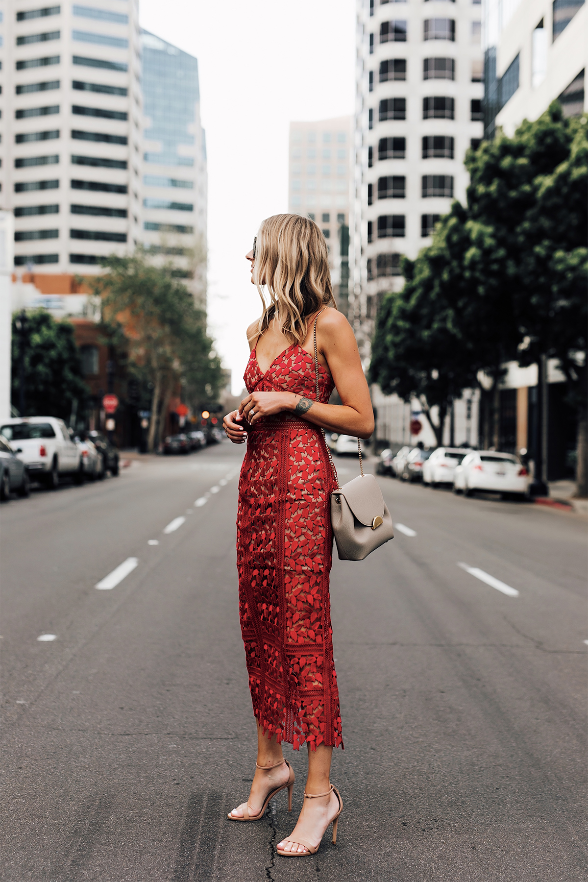 A Red Lace Dress to Wear This Spring - Fashion Jackson