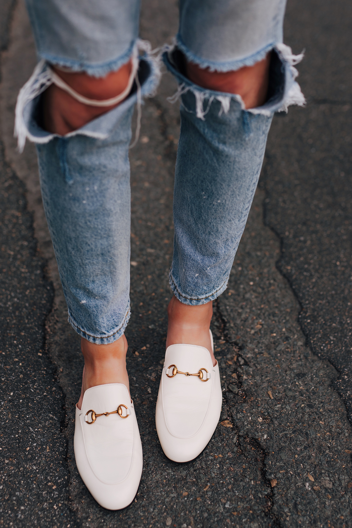 gucci princetown white mules