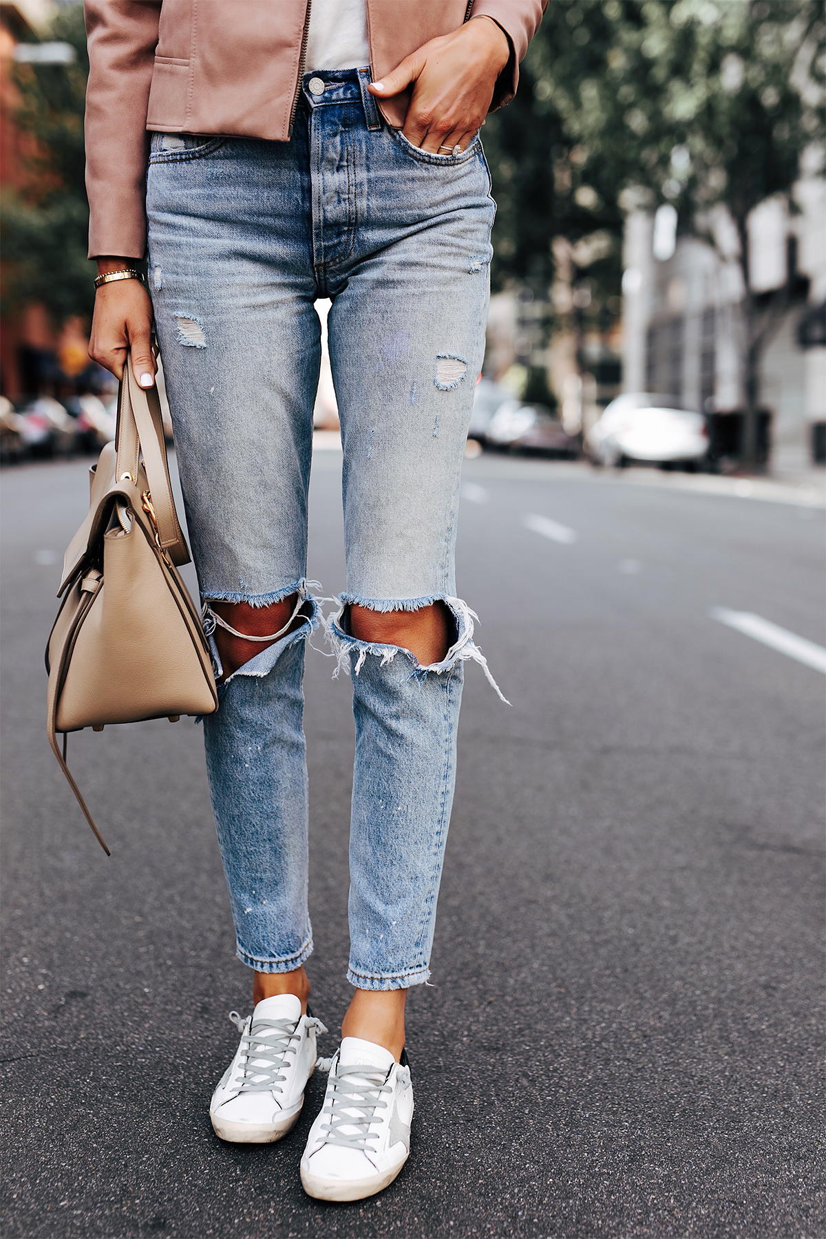 Woman Wearing Boyish The Billie Jean Easy Rider Golden Goose Sneakers Fashion Jackson San Diego Fashion Blogger Street Style