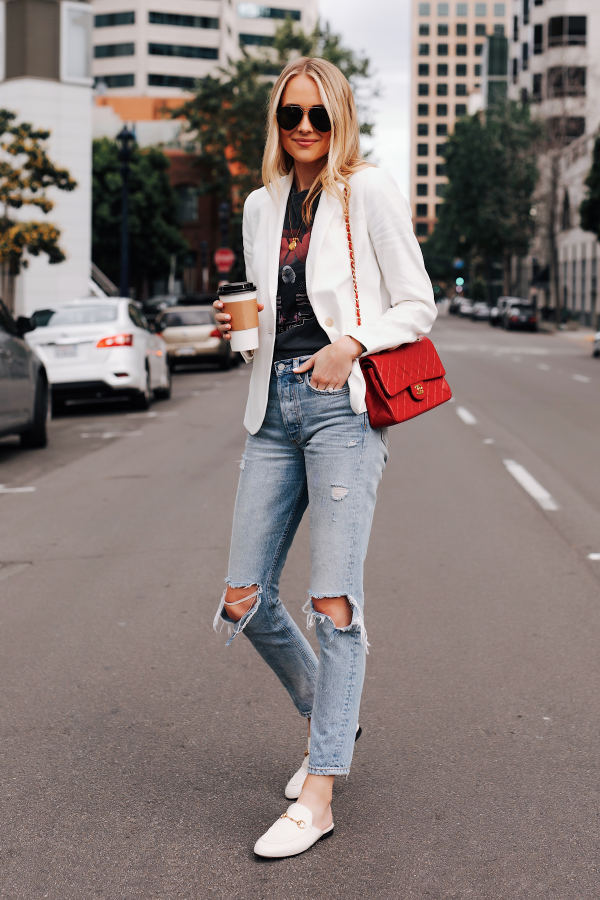 white mules outfit