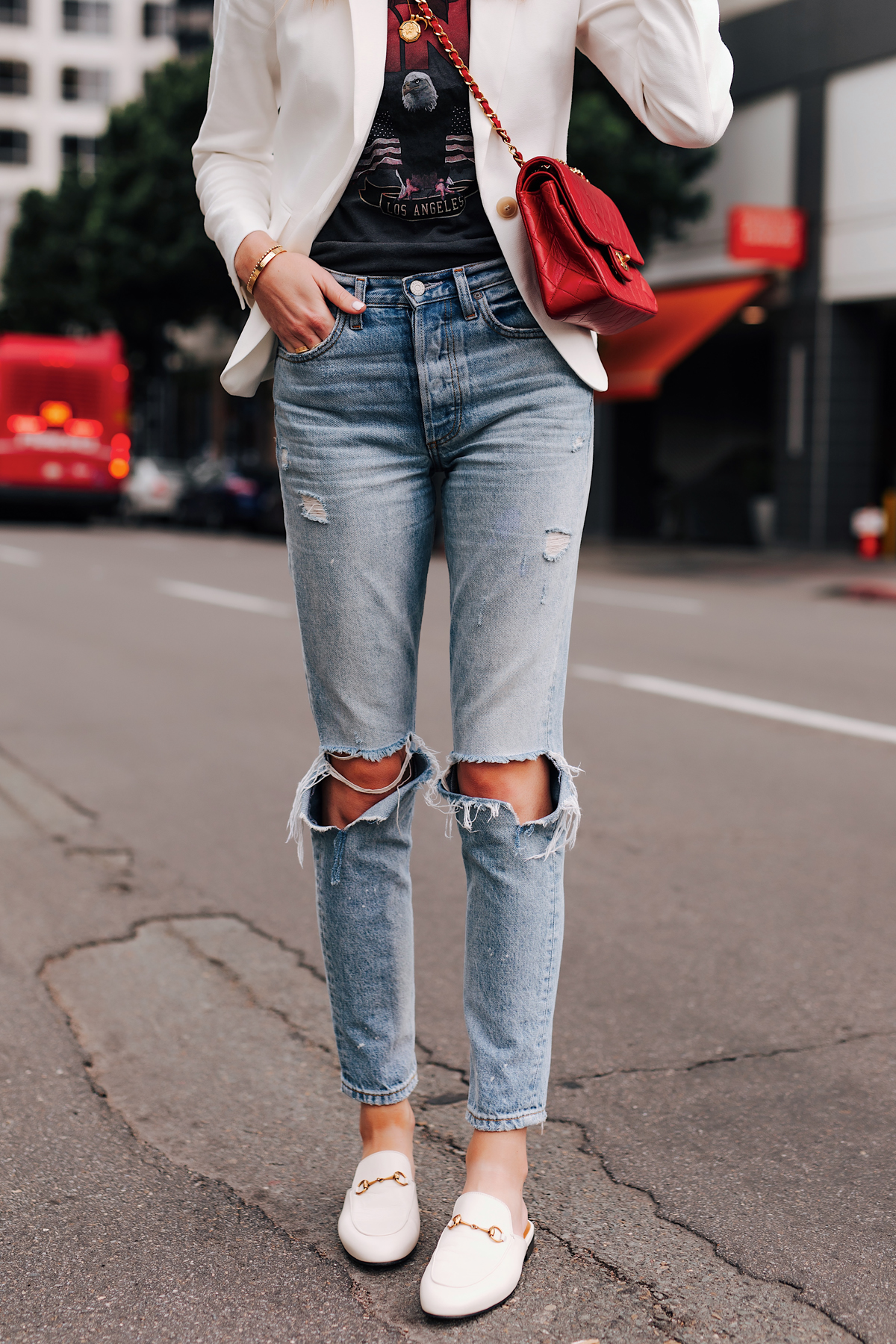 gucci red mules