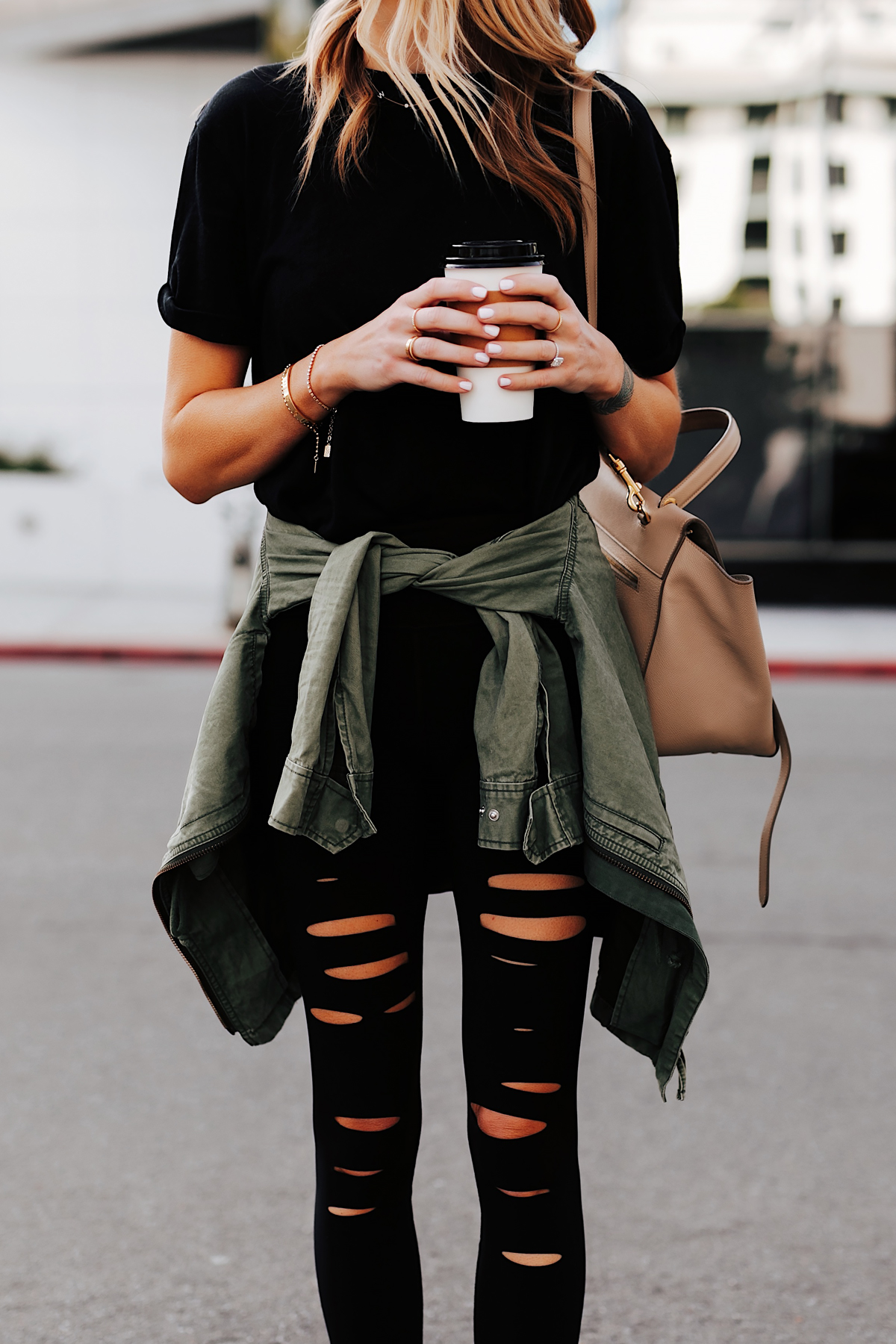 Black Ripped Leggings - Black  Black ripped leggings, Fashion