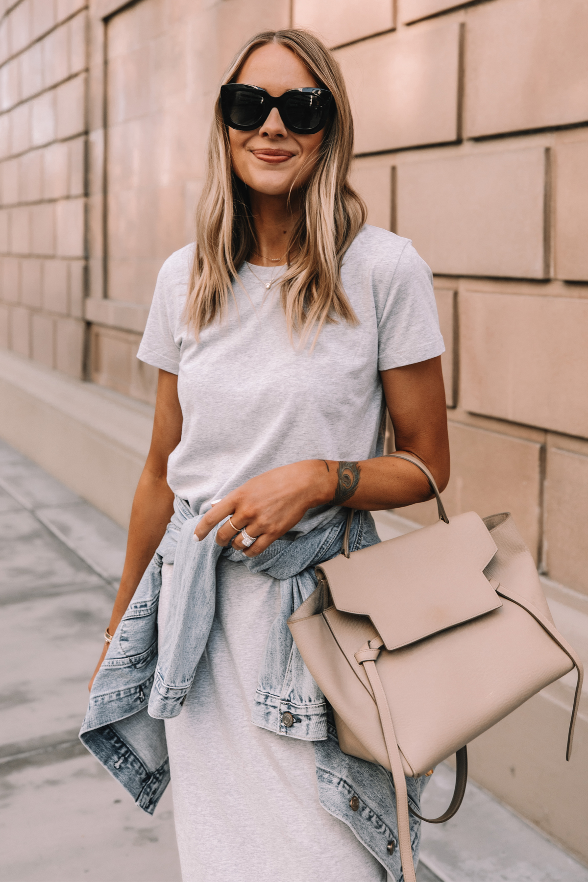 How to Style a White Tee Dress for Fall