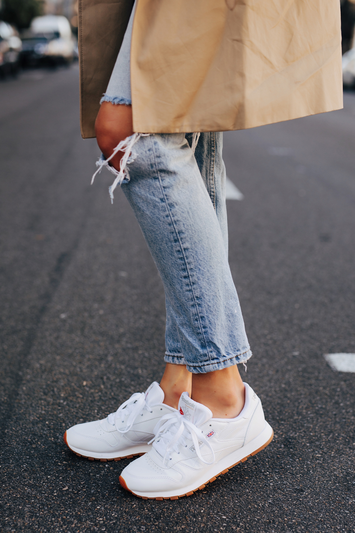 reebok classic with jeans