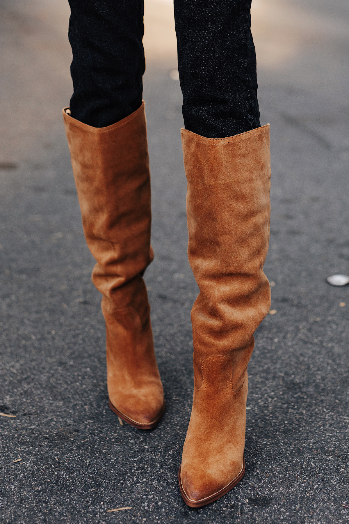 classic leather knee high boots