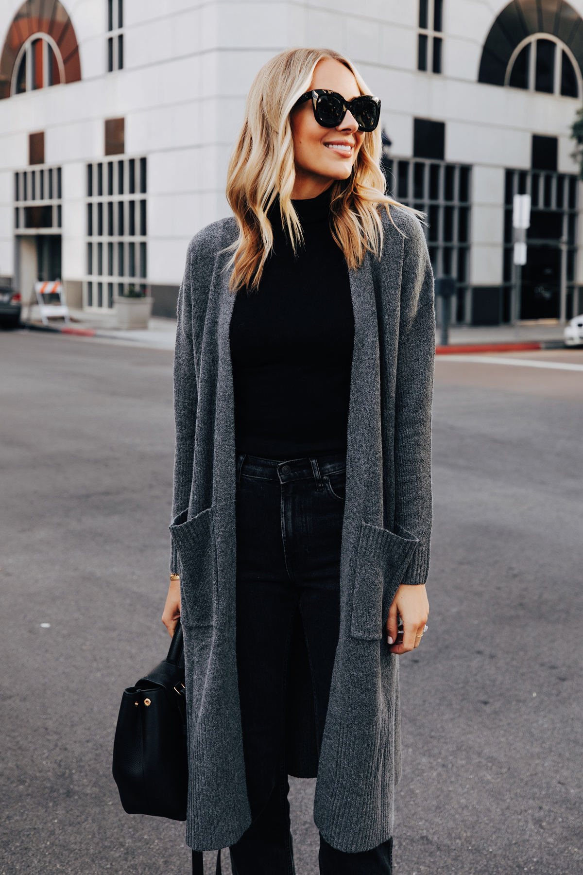 Styling a Chunky Cardigan With My Favorite White T-Shirt, Jeans and Heels -  Fashion Jackson