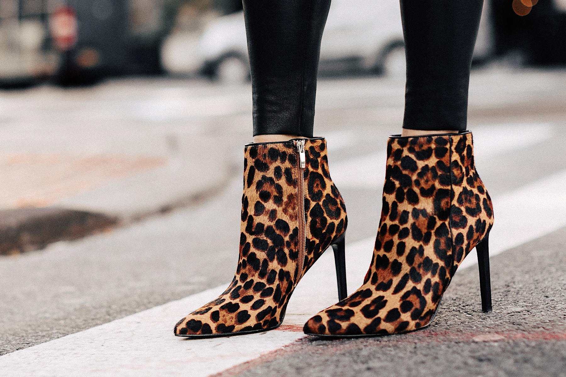 Leopard booties best sale