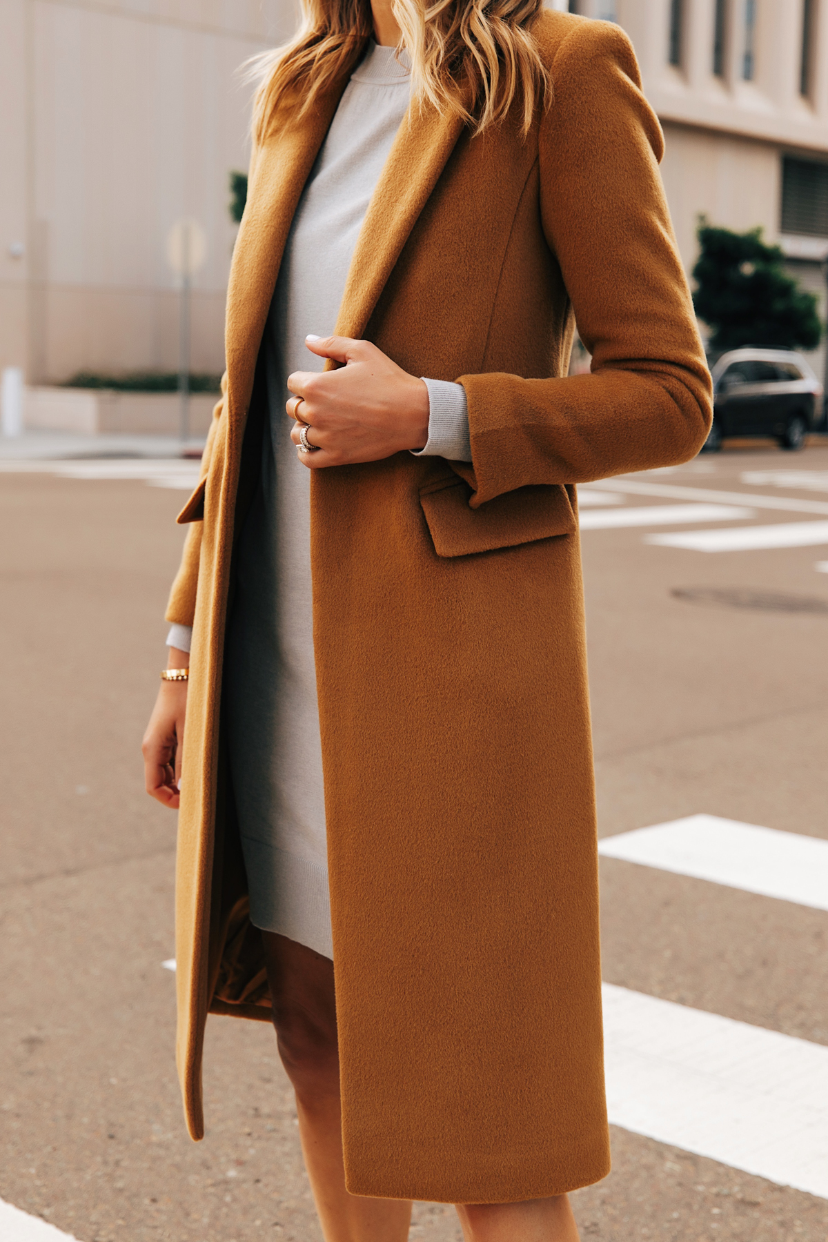 grey sweater dress outfit