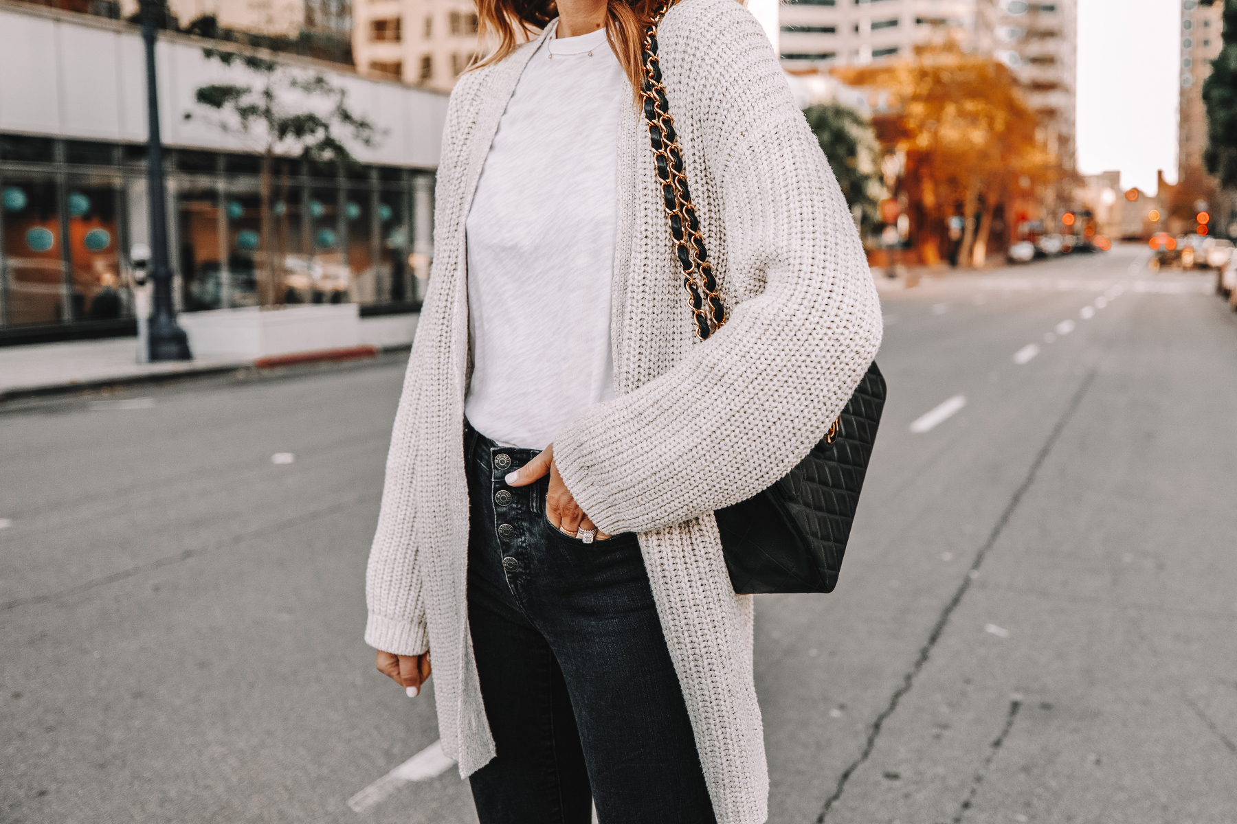 Oversized Cardigan White