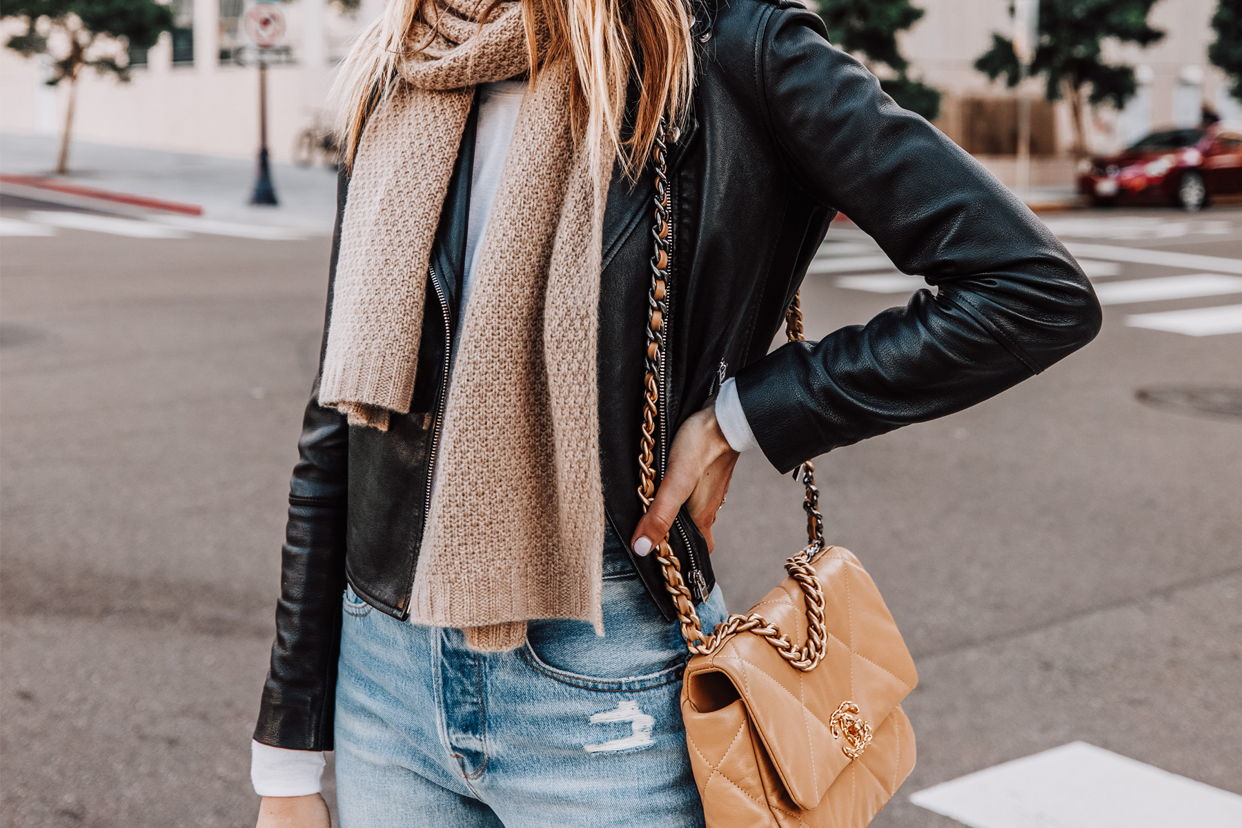 Trendy Black Leather Jacket and Handbag for a Gorgeous Street Style Ap -  Leather Skin Shop