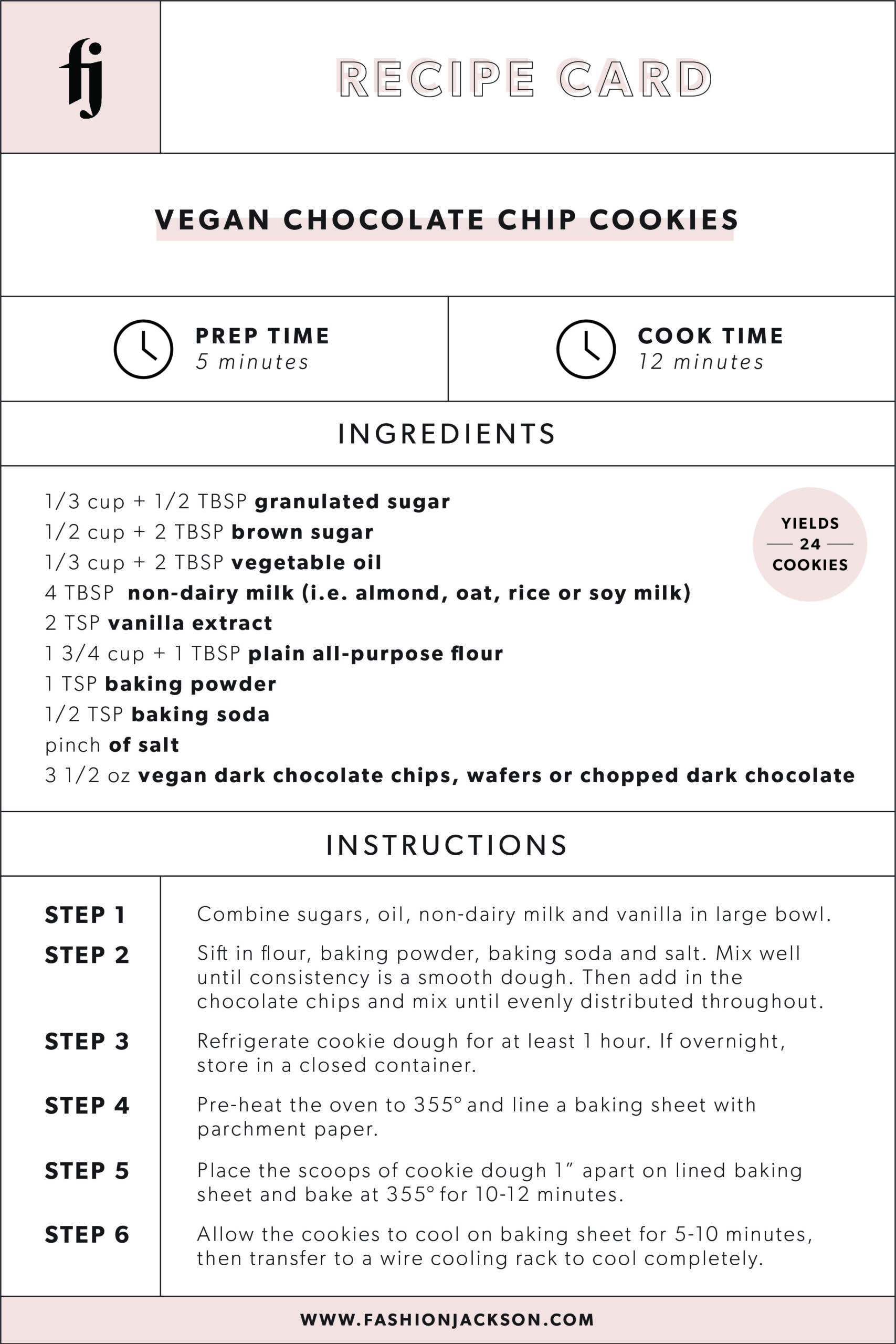 Fashion Jackson Vegan Chocolate Chip Cookie Recipe