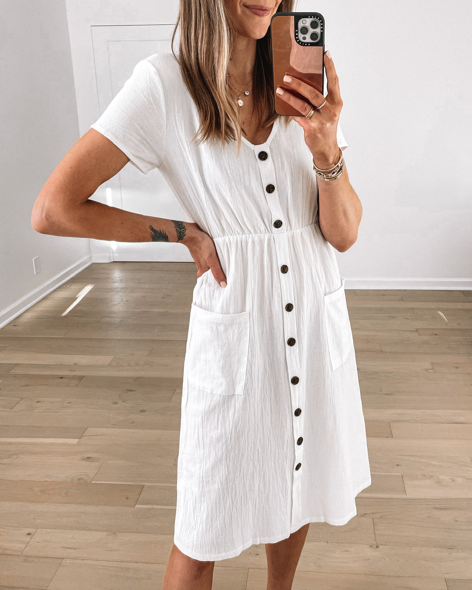 Fashion Jackson Wearing Amazon Fashion White Midi Dress