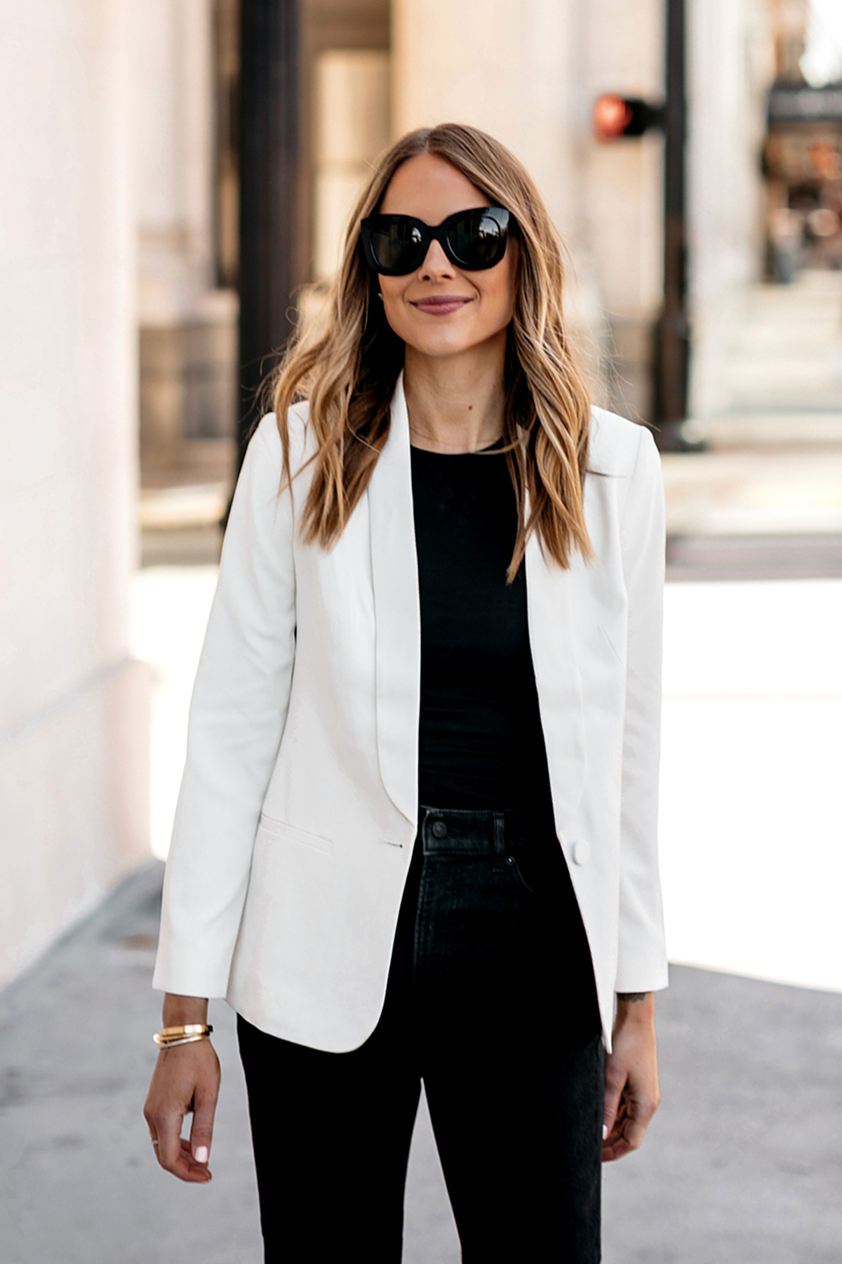 Black and shop white office wear