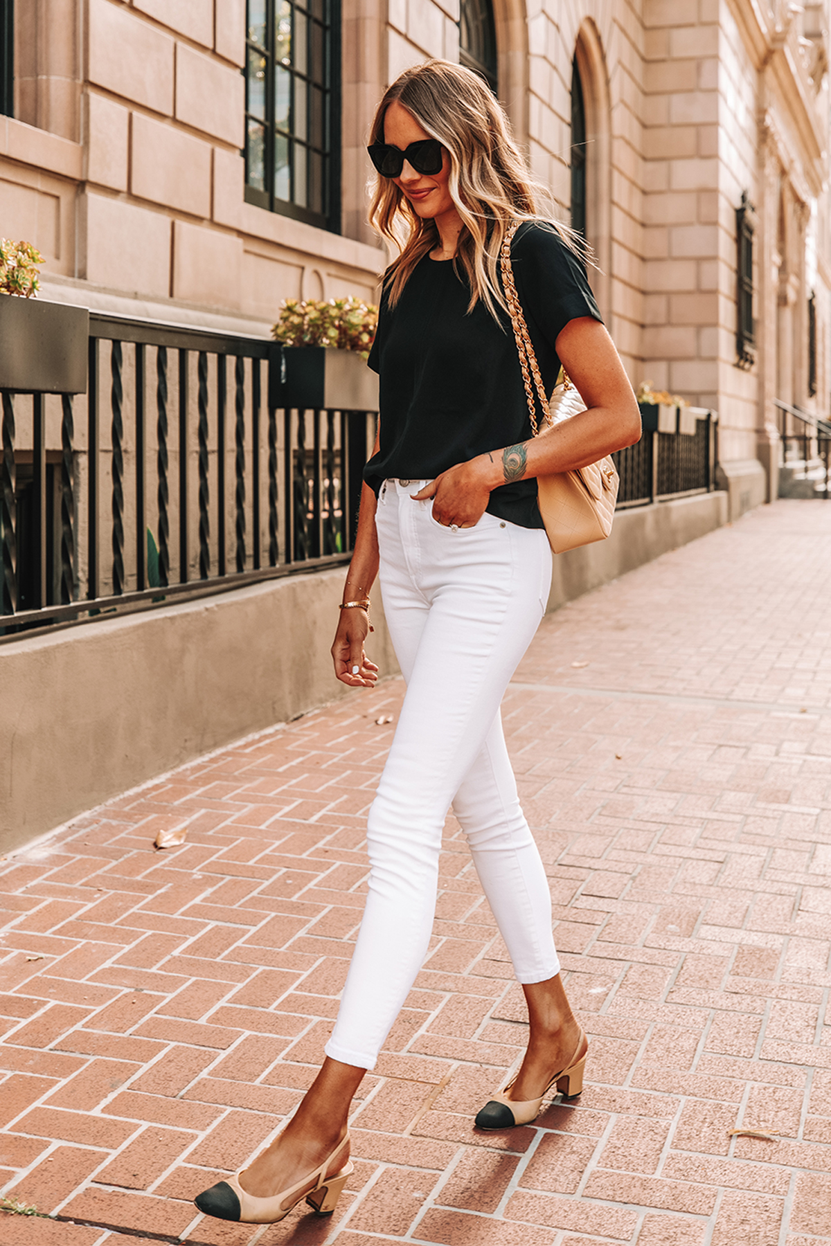 everlane white jeans