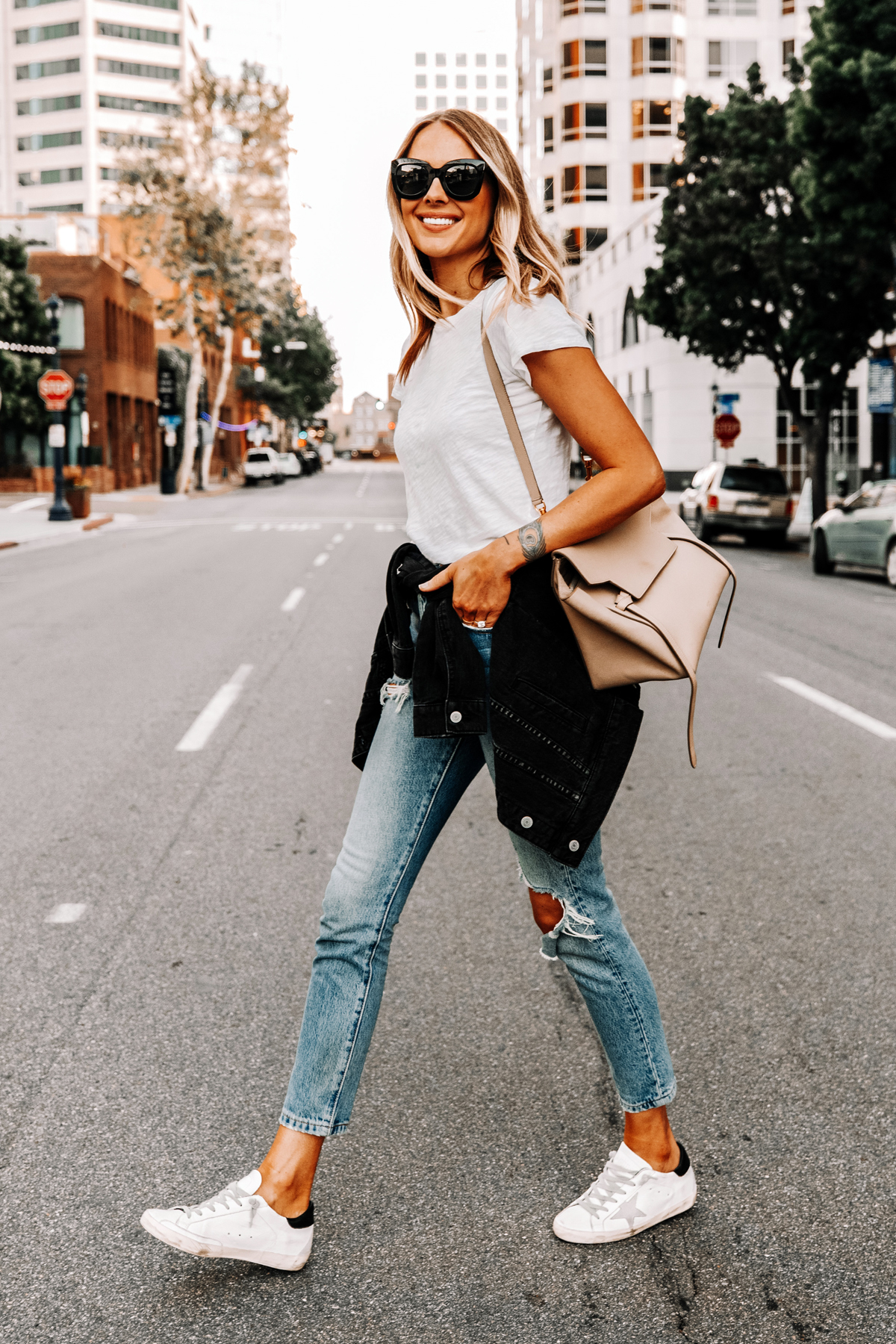 casual outfit with sneakers