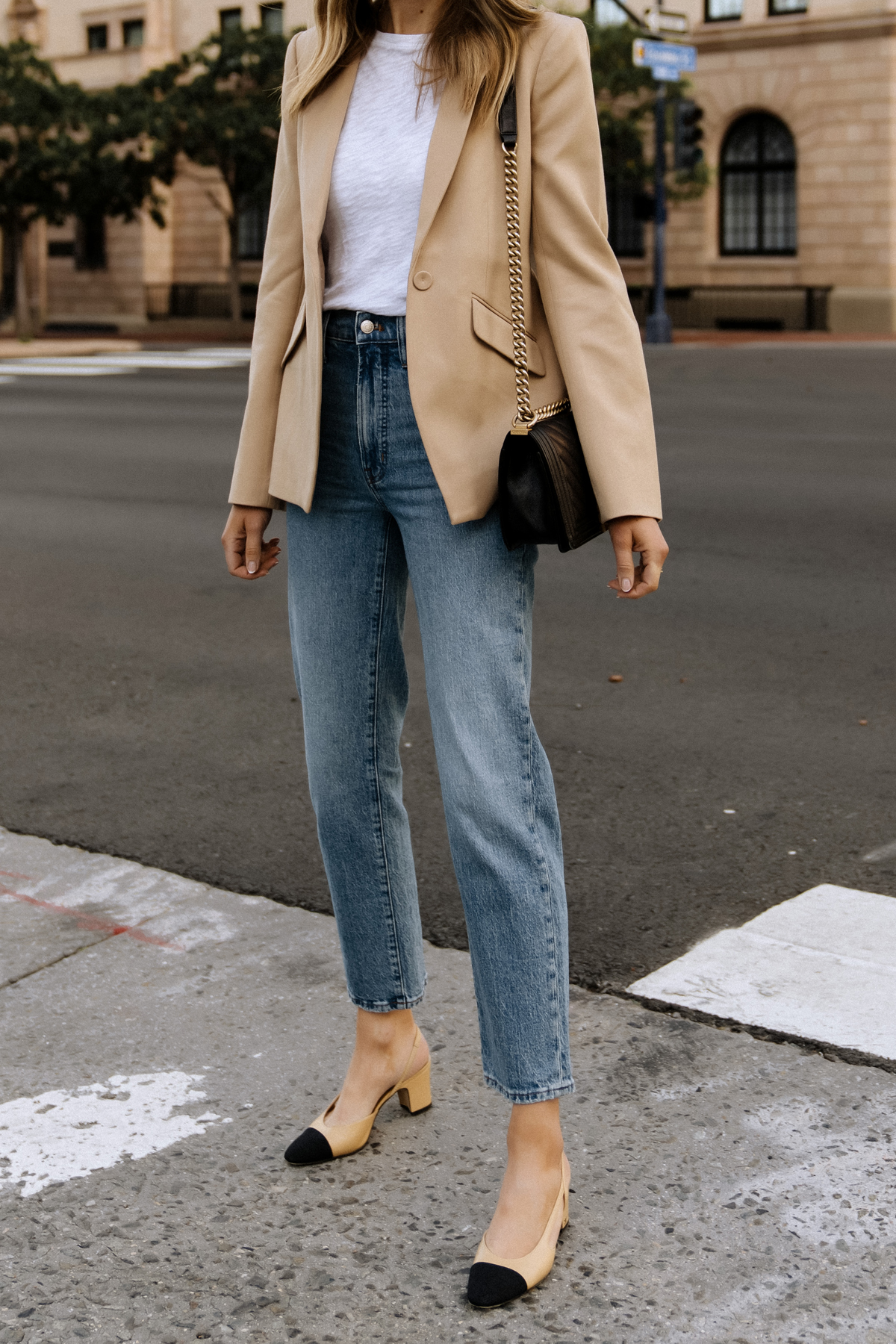 beige blazer woman