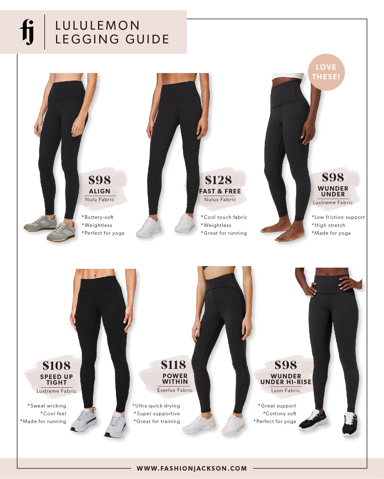 lululemon leggings differences