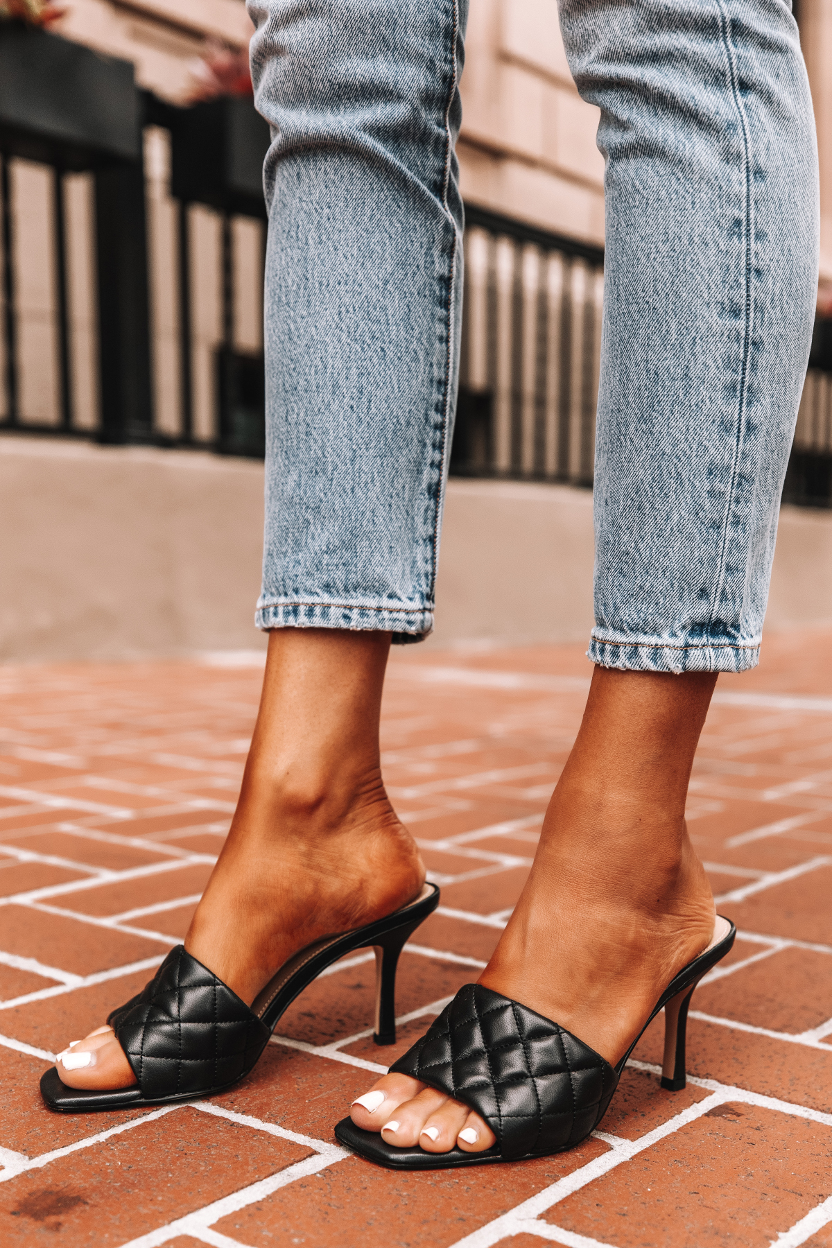 plain black mules