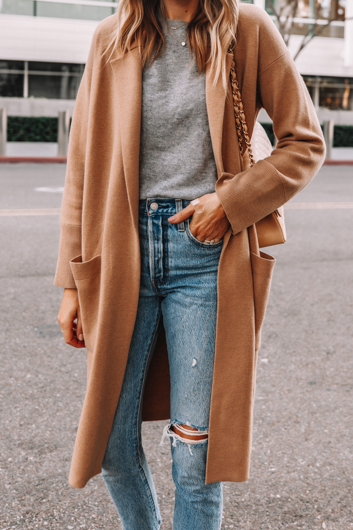 camel sweater coat