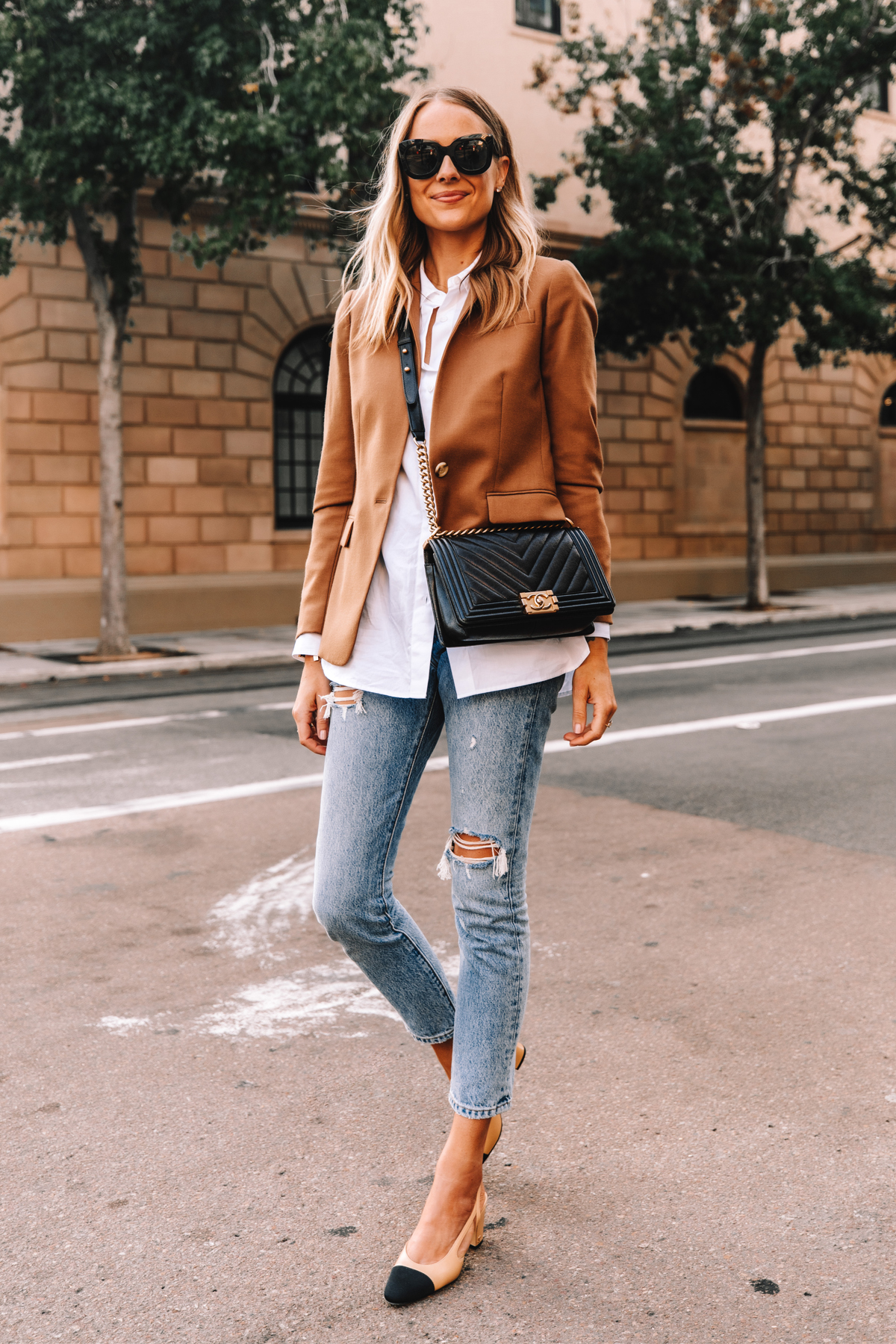 How To Wear A Camel Blazer Plus Outfit Ideas