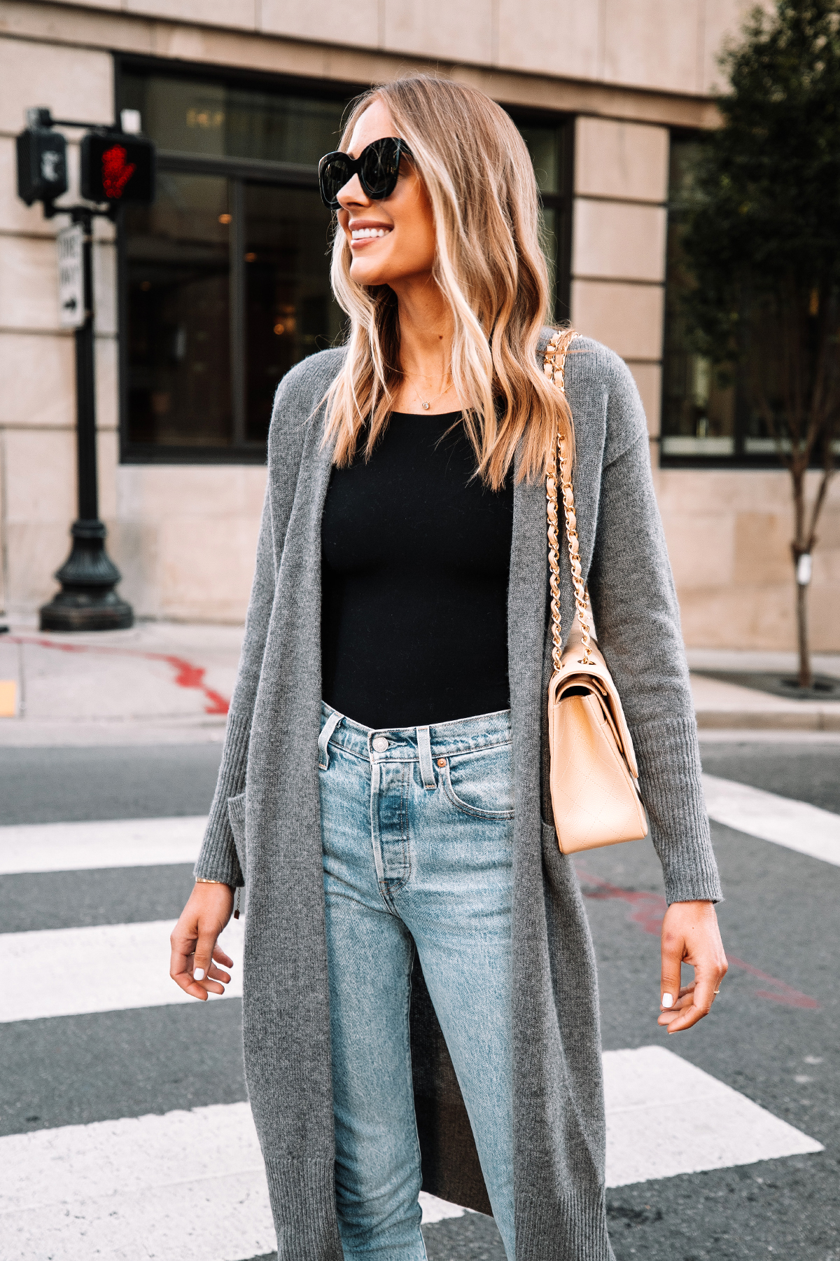 Grey Cozy Long Cardigan - With Pockets! - Fashion Jackson