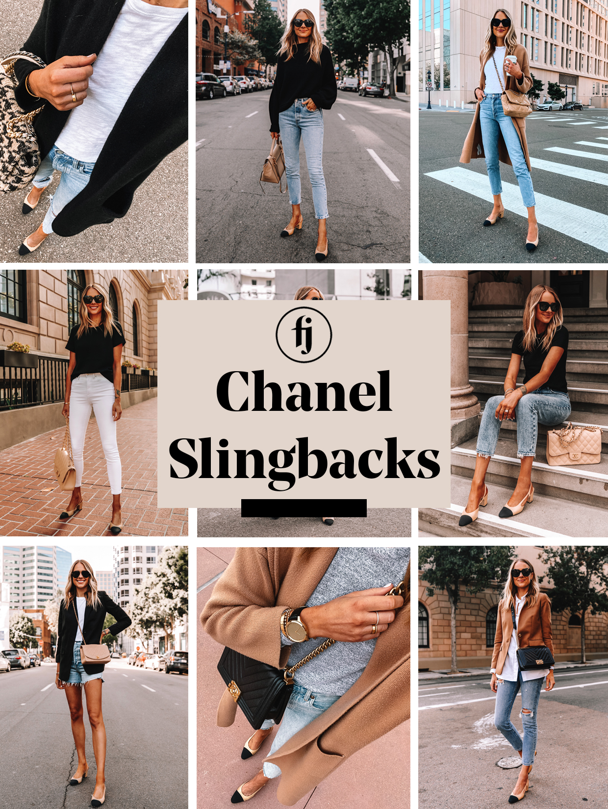 Chanel Slingbacks Outfit Round Up - Fashion Jackson