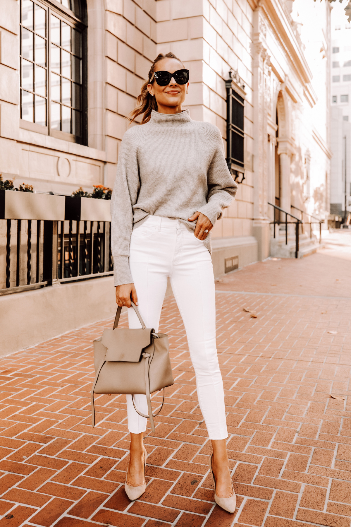 White sweater outlet fashion