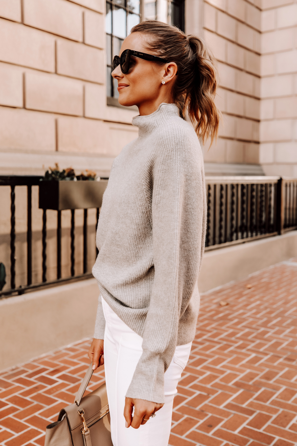 Your Closet Needs This Neutral, Ribbed Sweater For Winter