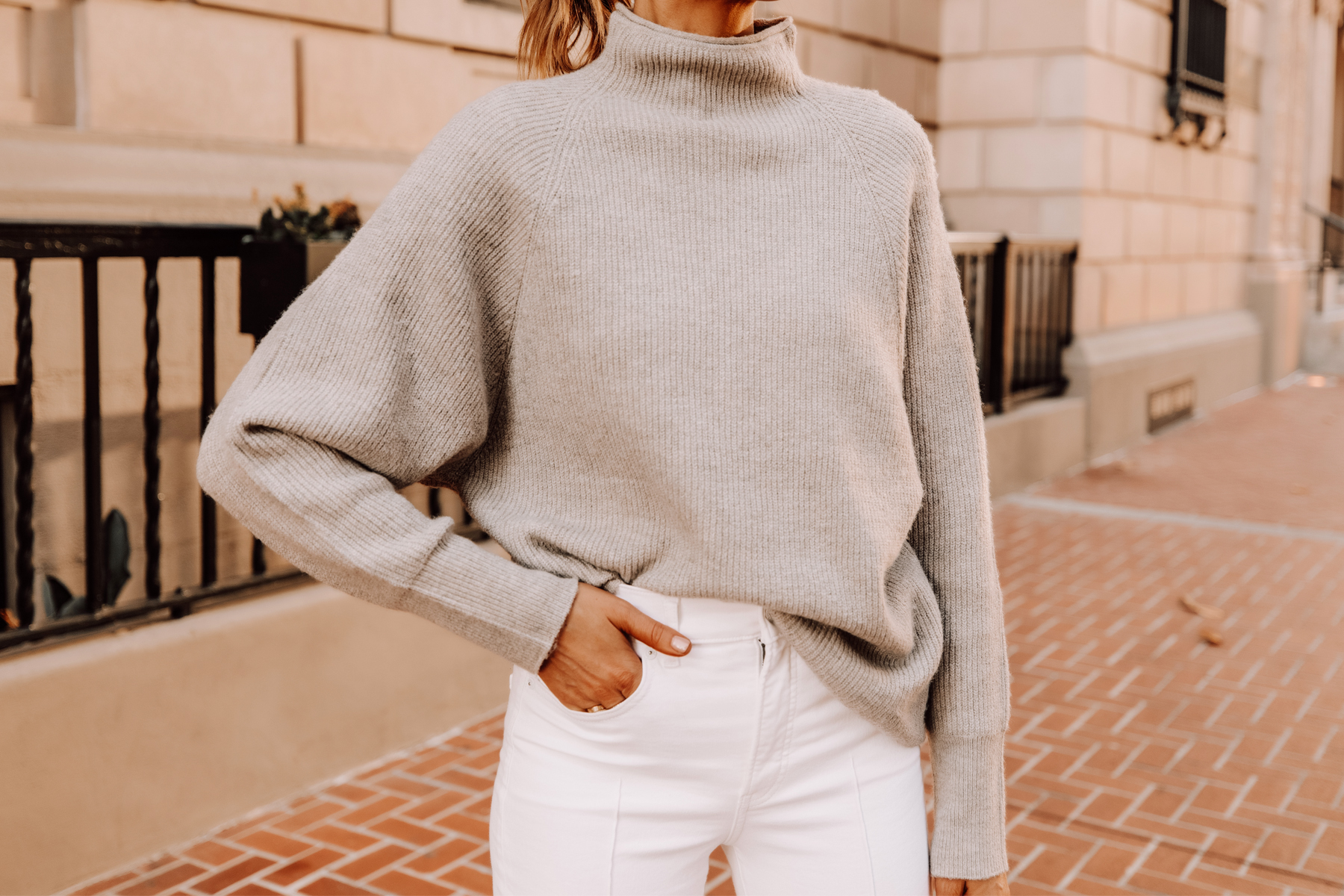 Mock Neck Dolman Sweater