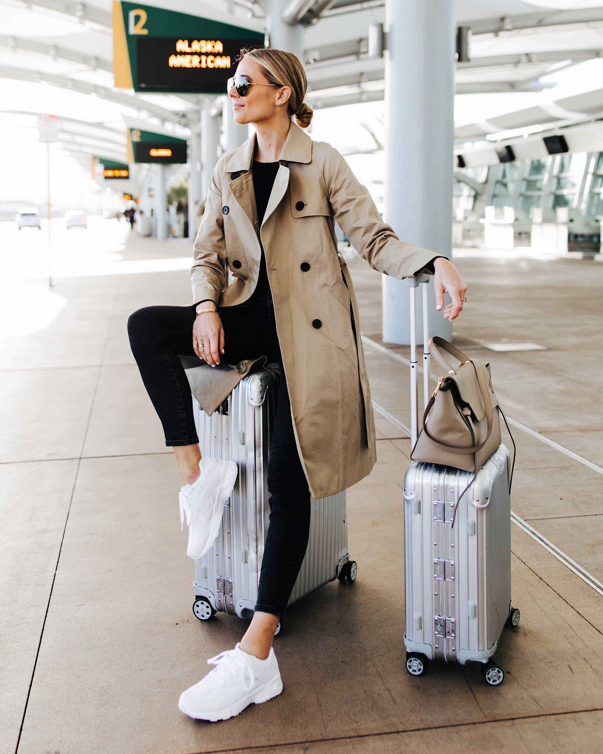 Airport Travel Outfits I am loving #flarejeansoutfit #jeanoutfits #jea