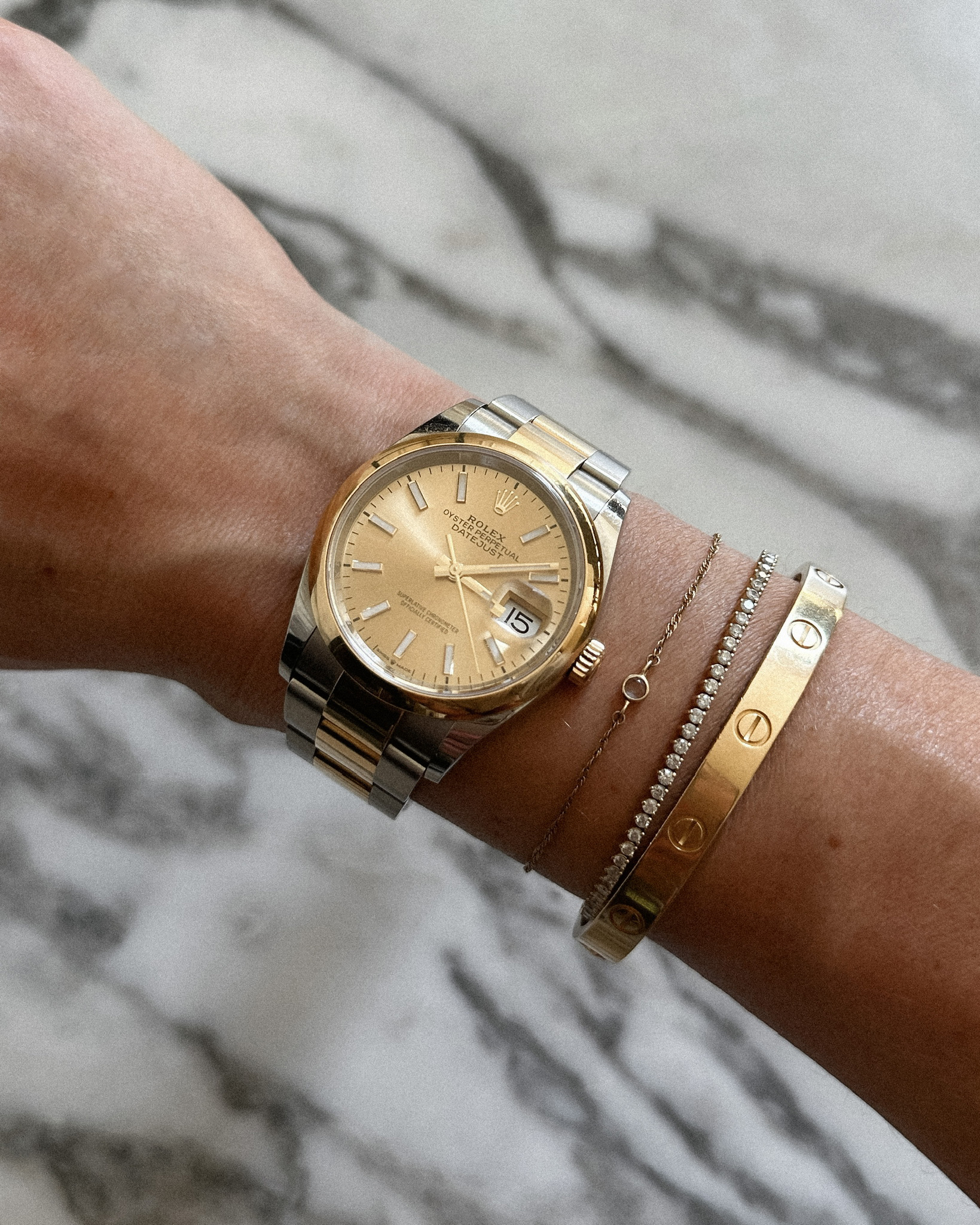 Fashion Jackson Wearing Rolex oyster perpetual cartier love bracelet gold adina reyter tennis bracelet 1