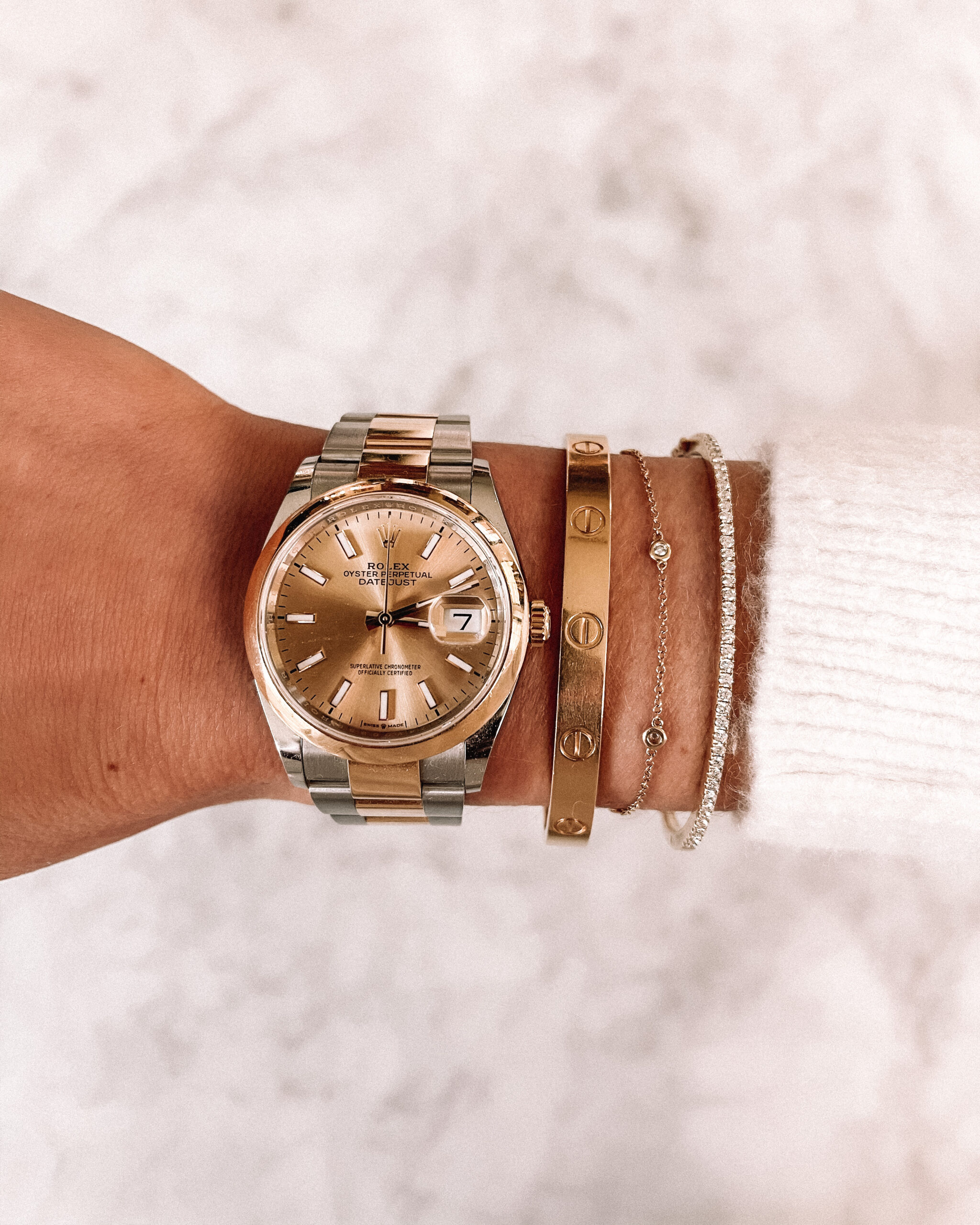 cartier love bracelet and rolex