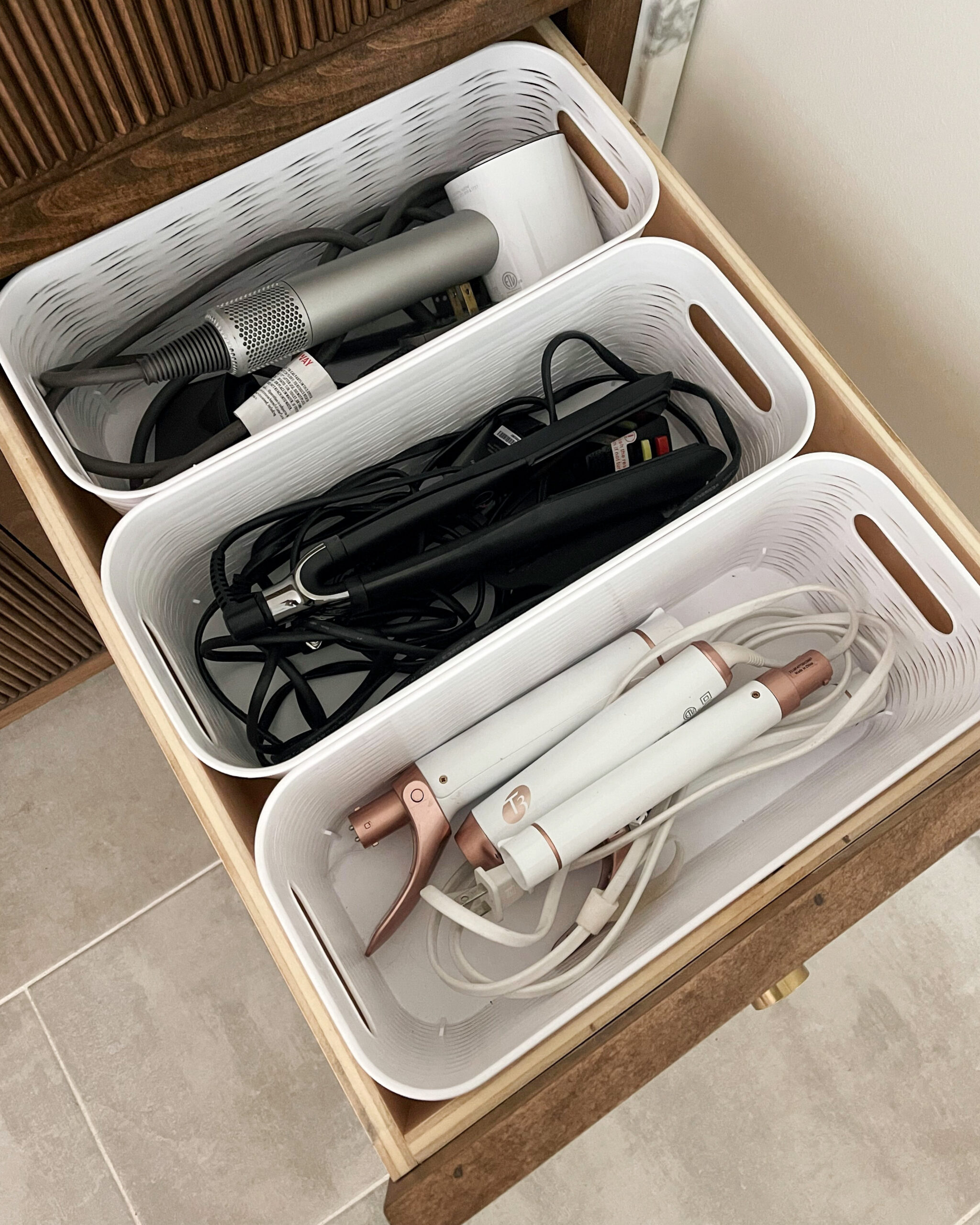 Neat and Tidy Bathroom Drawer Organization