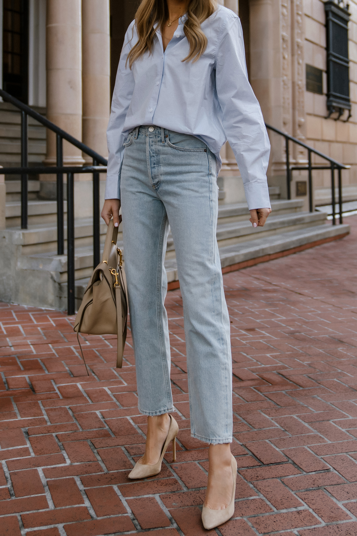 5 Effortless Ways to Wear This Blue Button Up Shirt for Spring - Fashion  Jackson