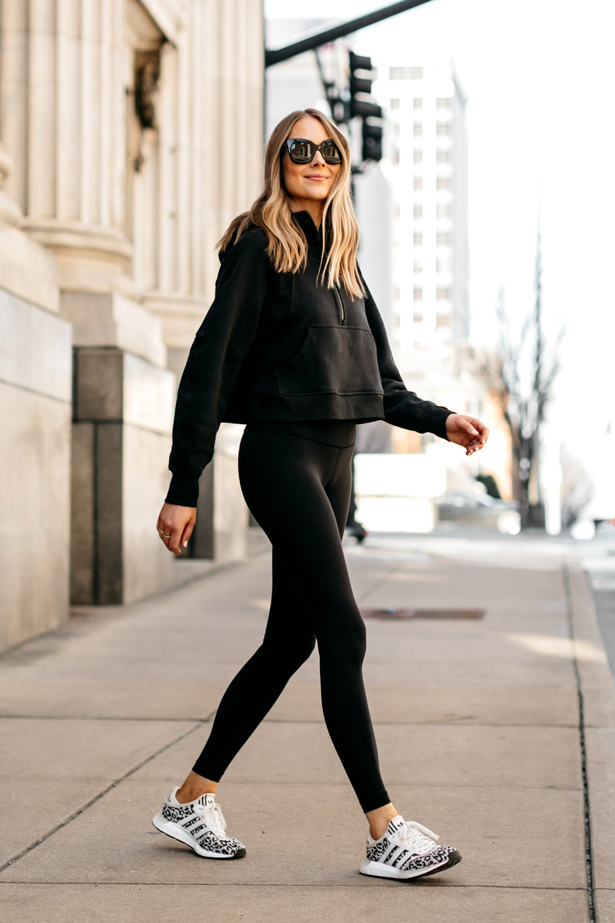 Four Ways to Wear Leggings to Work - Pumps & Push Ups