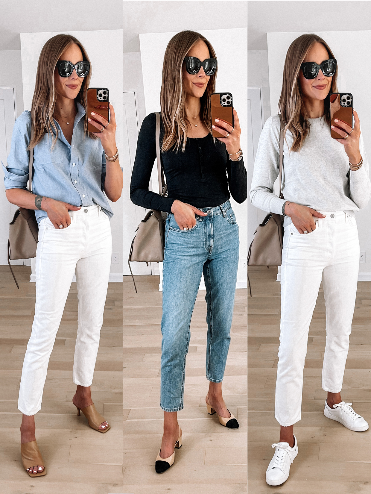 The Big Everlane Denim Try-On (With Sizing Notes)  Everlane denim, Jeans  outfit spring, Cropped jeans outfit