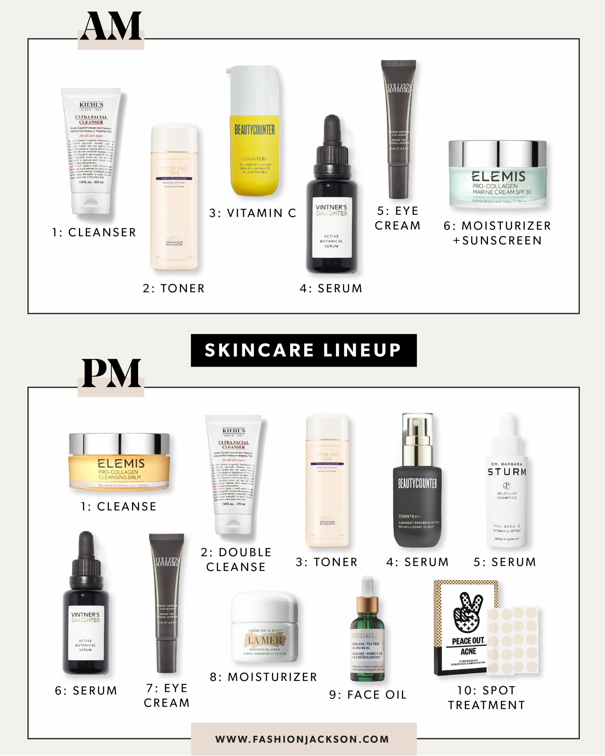 Order of on sale face routine