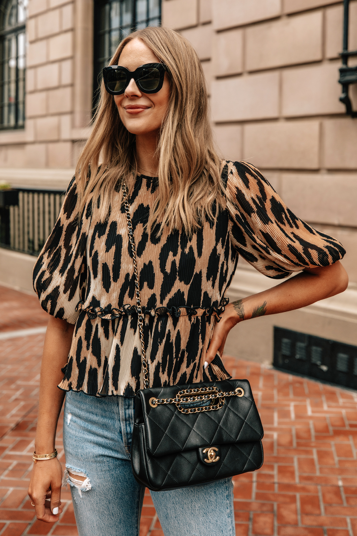 Animal print deals top