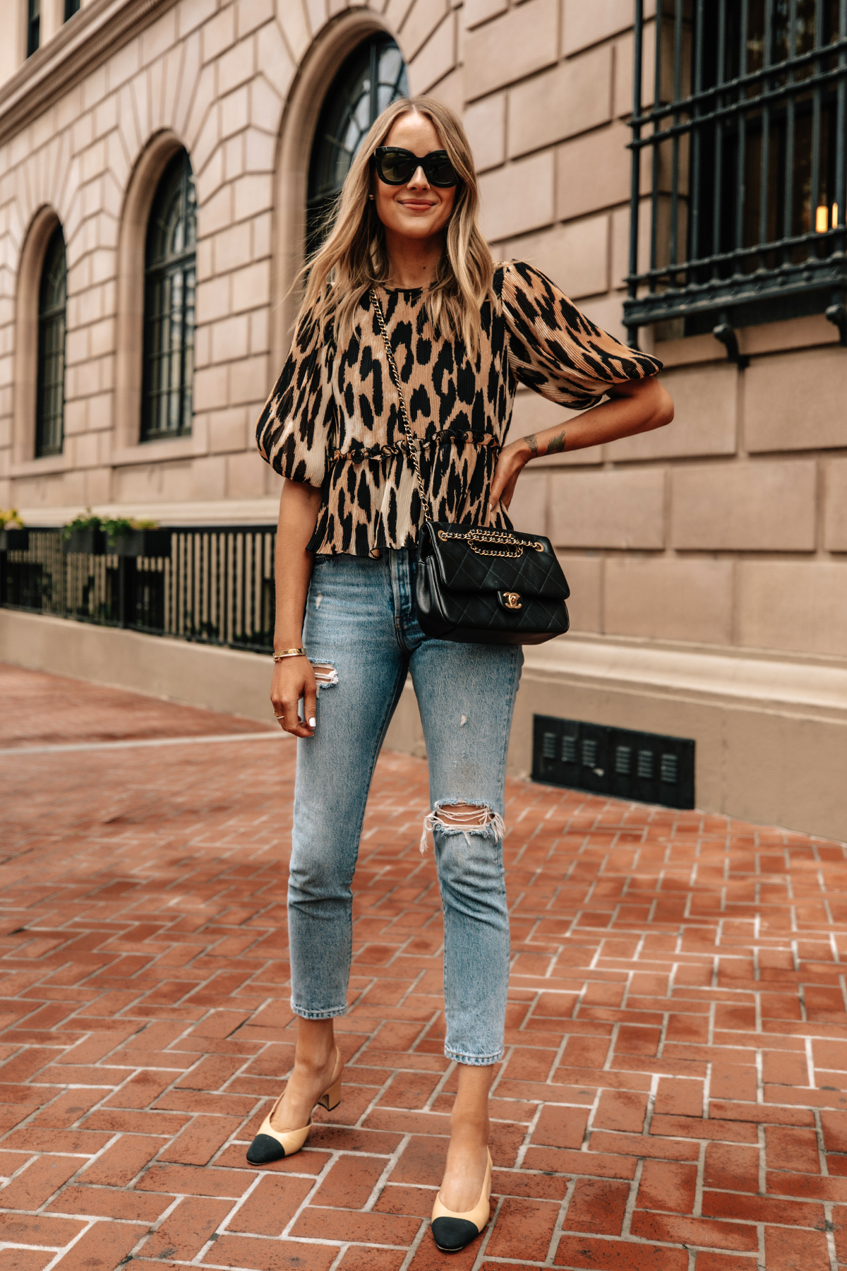 jeans leopard print