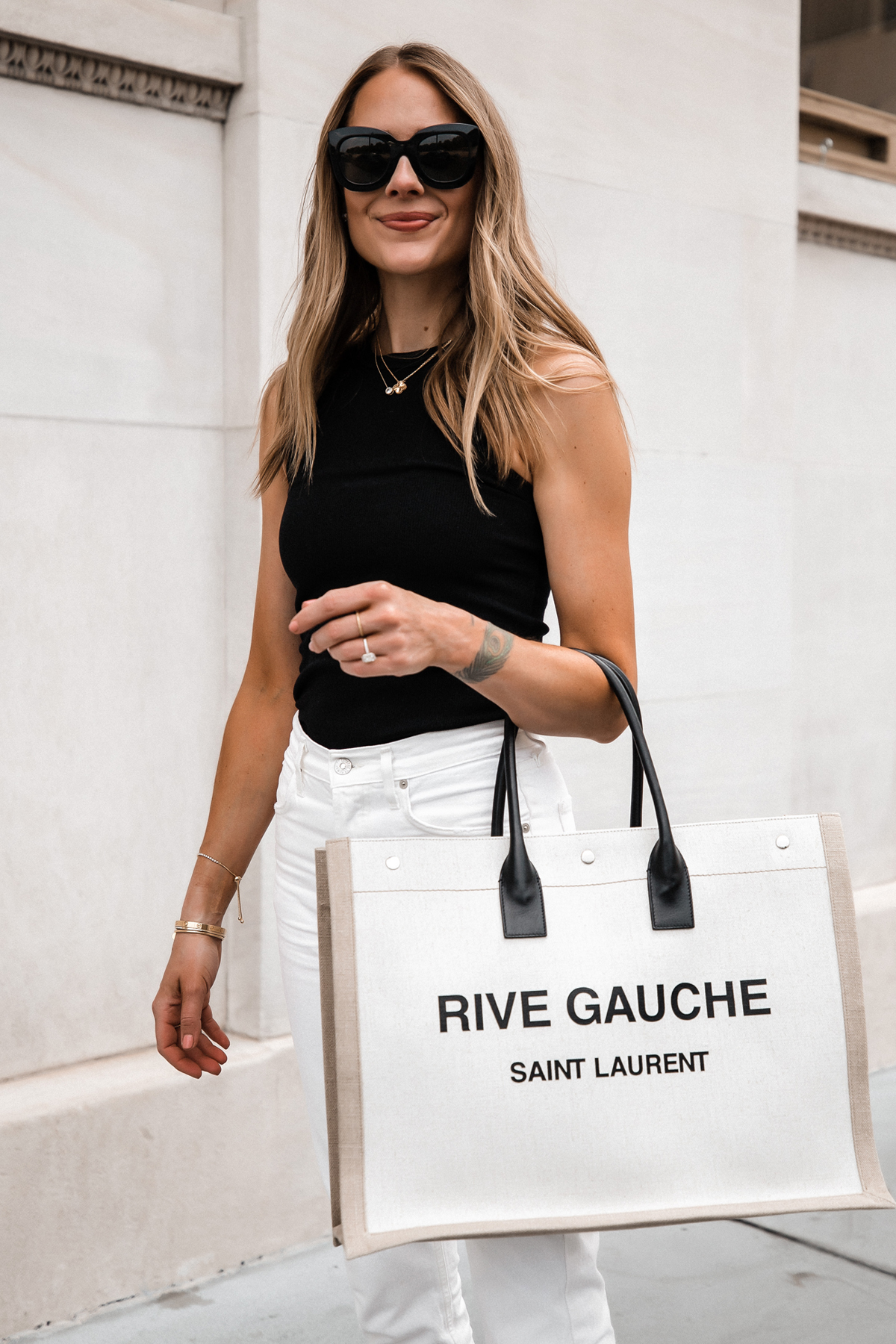 SAINT LAURENT RIVE GAUCHE TOTE REVIEW *best size!! 