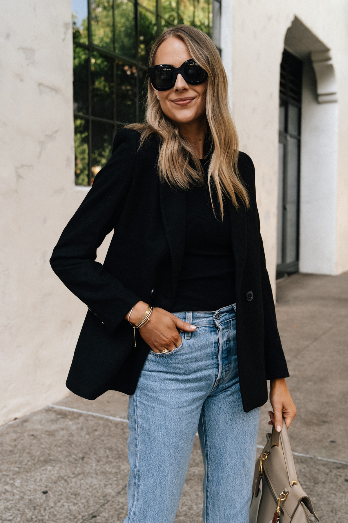 casual black blazer ...