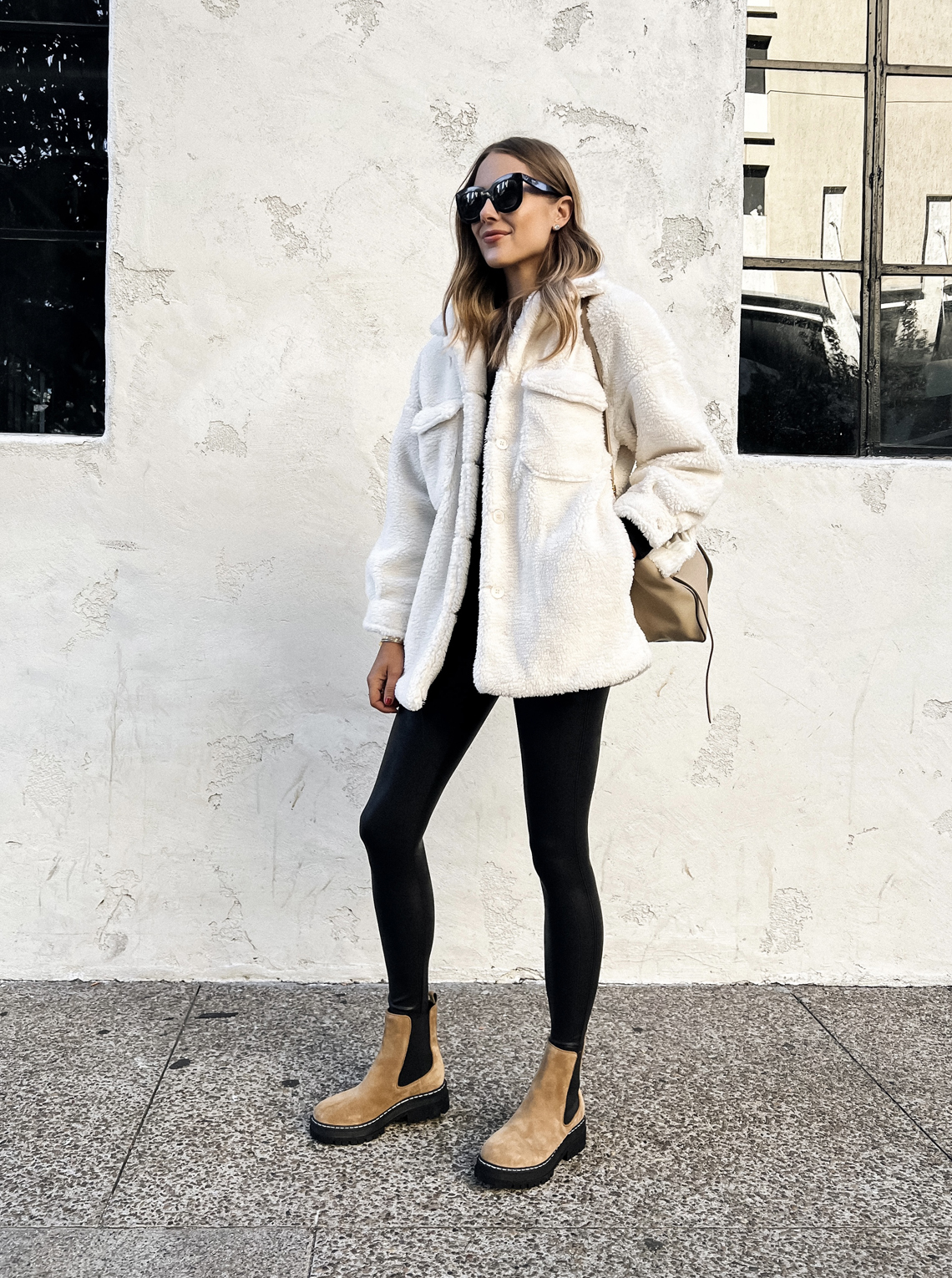 Fashion-Jackson-Wearing-White-Fleece-Sherpa-Jacket-Spanx-Faux-Leather-Leggings-Brown-Lug-Sole-Boots-Fall-Outfit