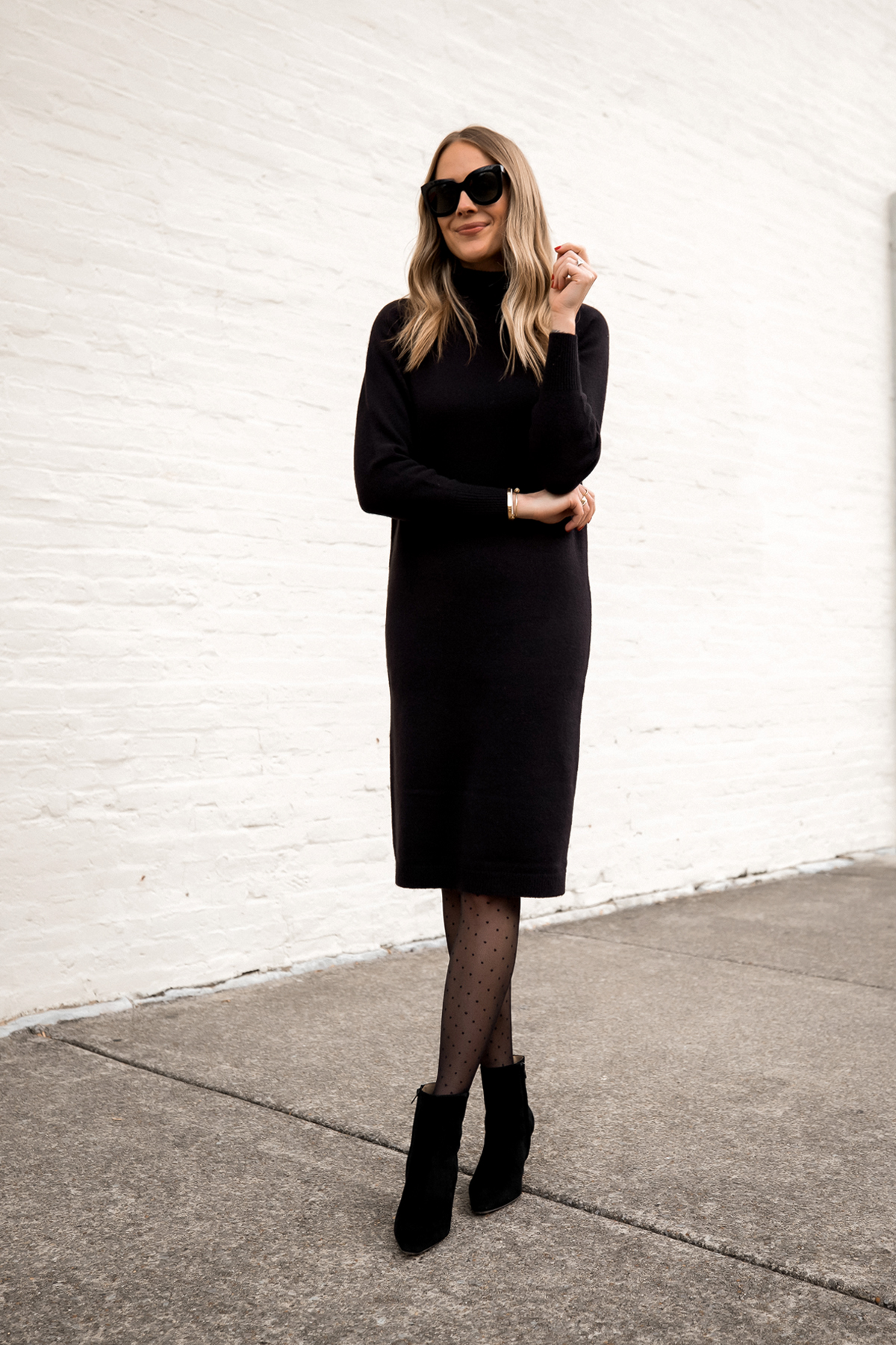 Easy & Chic All Black Holiday Outfit, Style of Sam