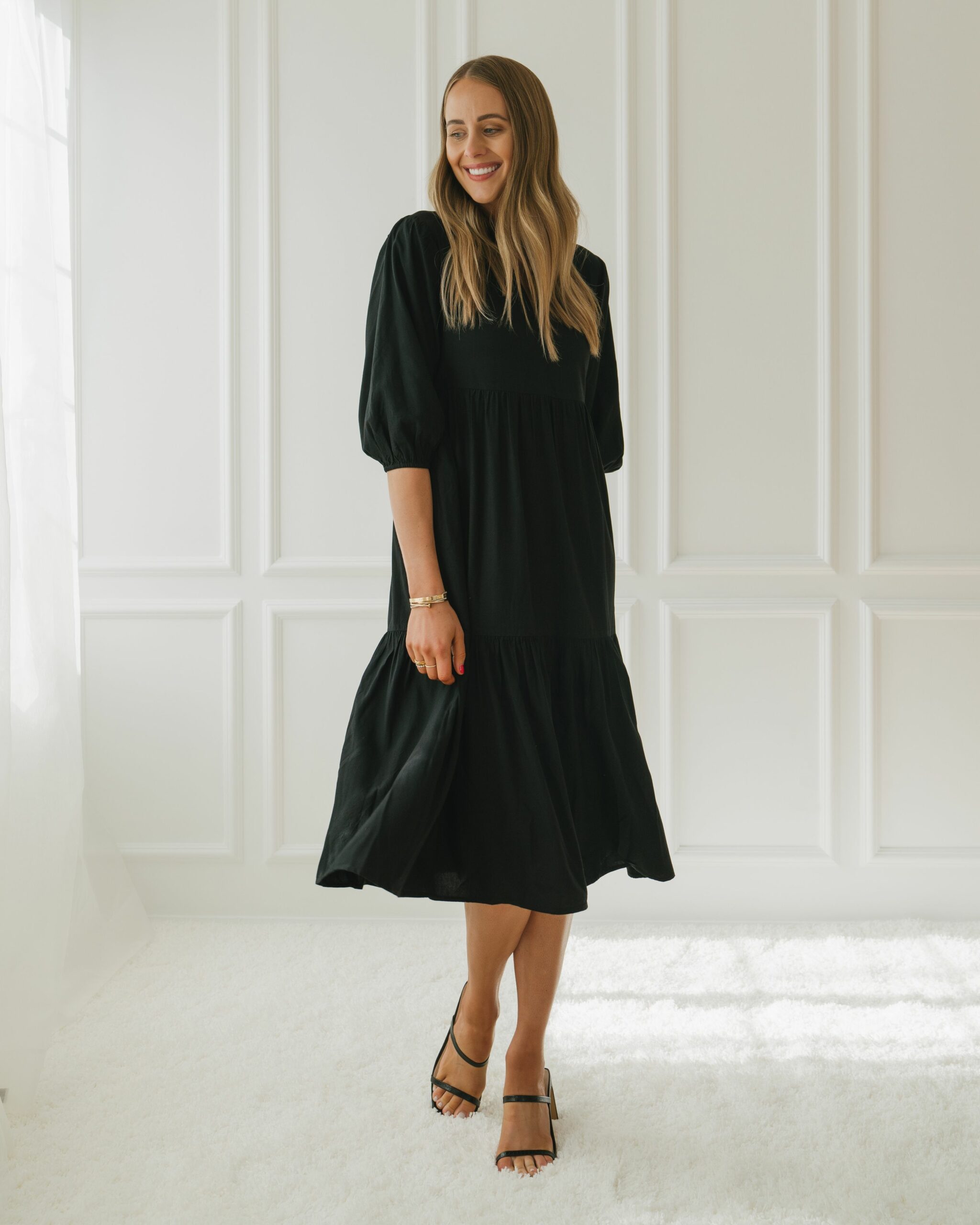 Fashion Jackson Amazon Drop Black Midi Dress