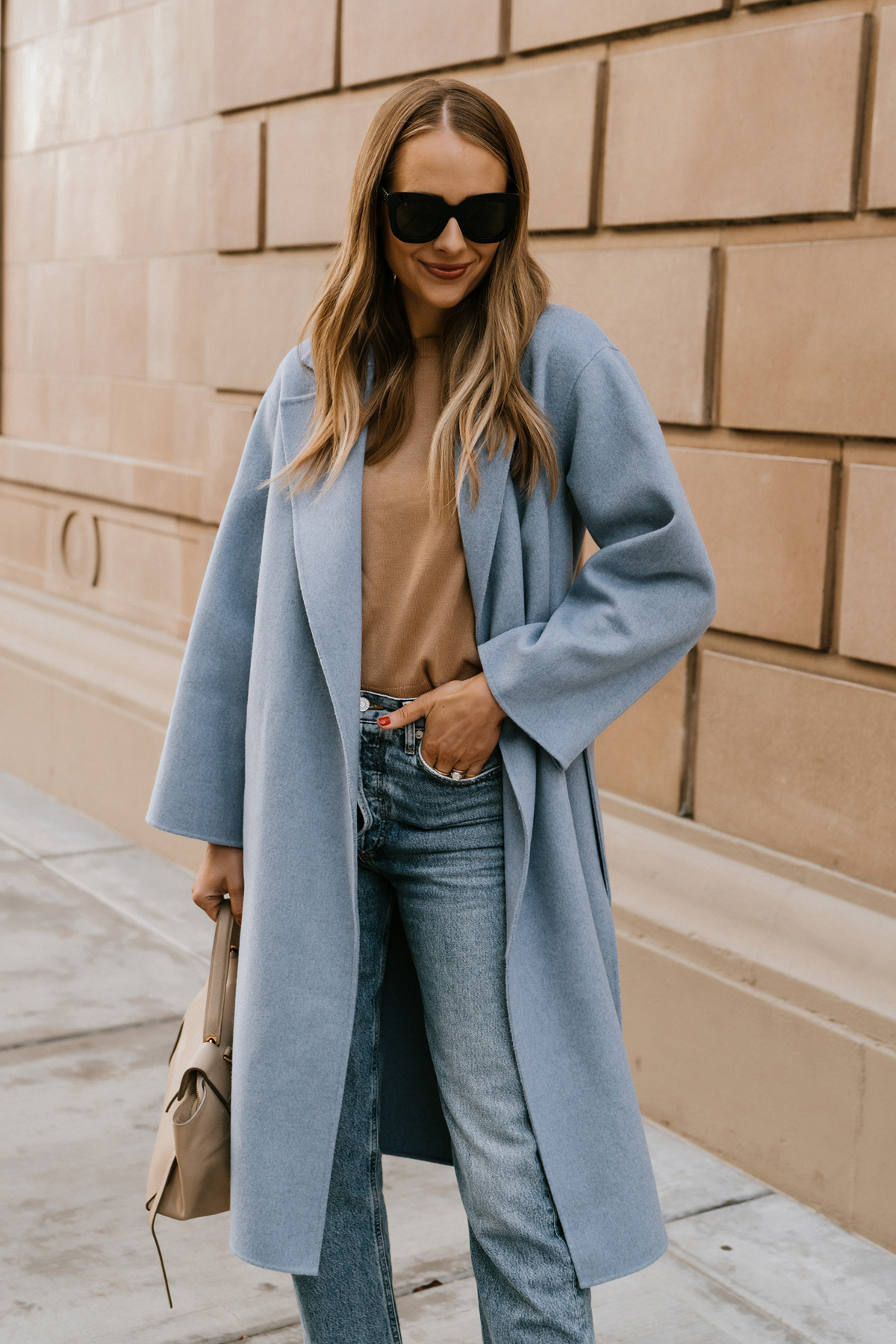 Blue Wrap Coat