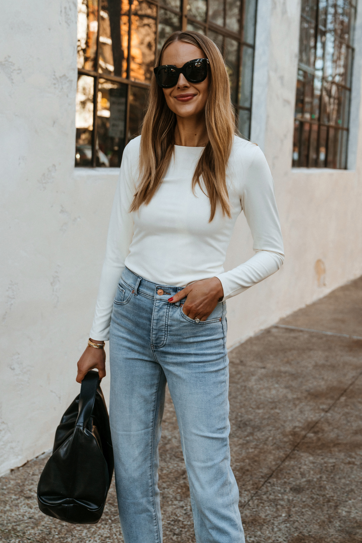 White bodysuit black clearance jeans