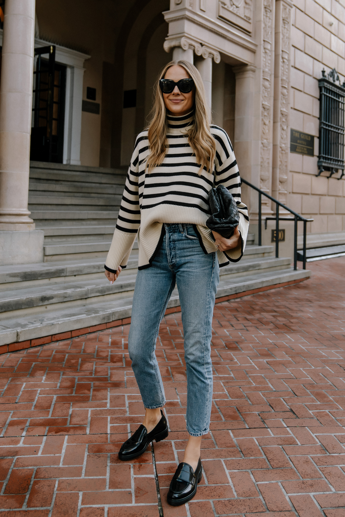 Oversized striped clearance sweater